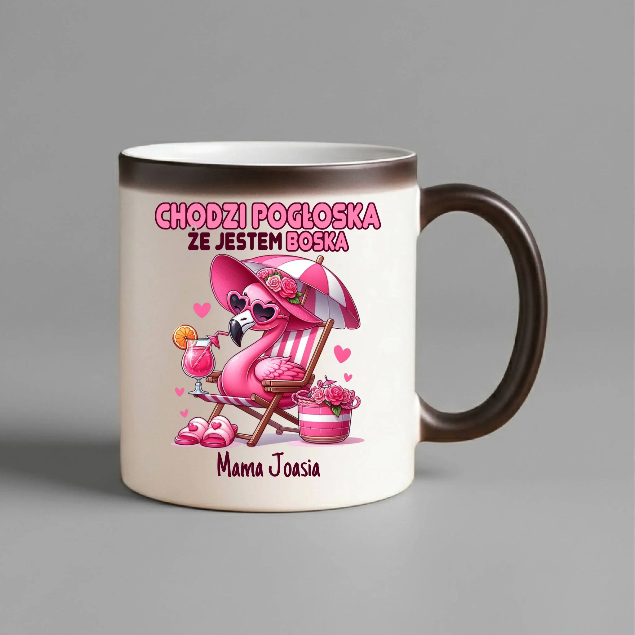 Kubek magiczny dla mamy - Chodzi pogłoska, że jestem boska - personalizowany DM14 - StoryCups.pl
