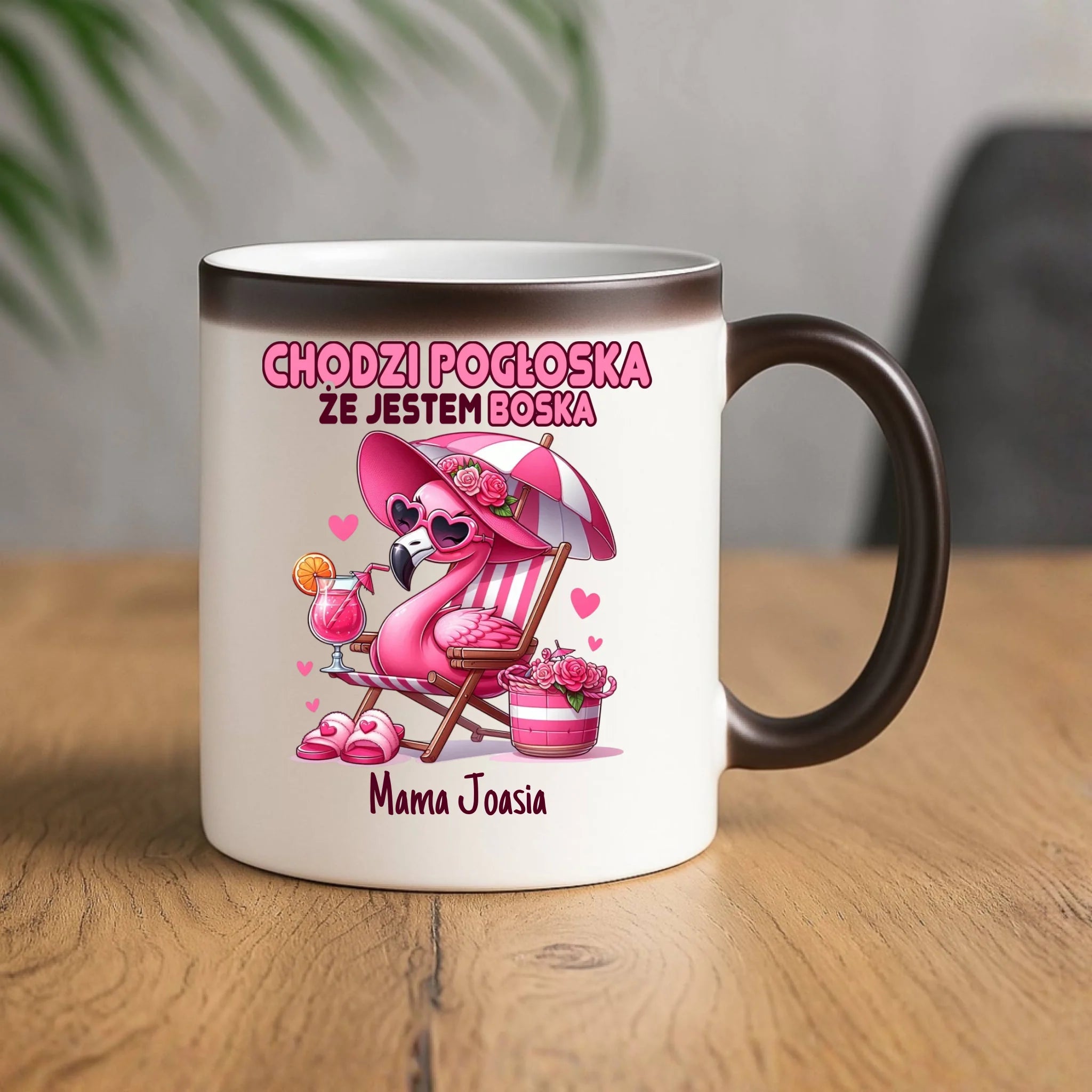 Kubek magiczny dla mamy - Chodzi pogłoska, że jestem boska - personalizowany DM14 - StoryCups.pl