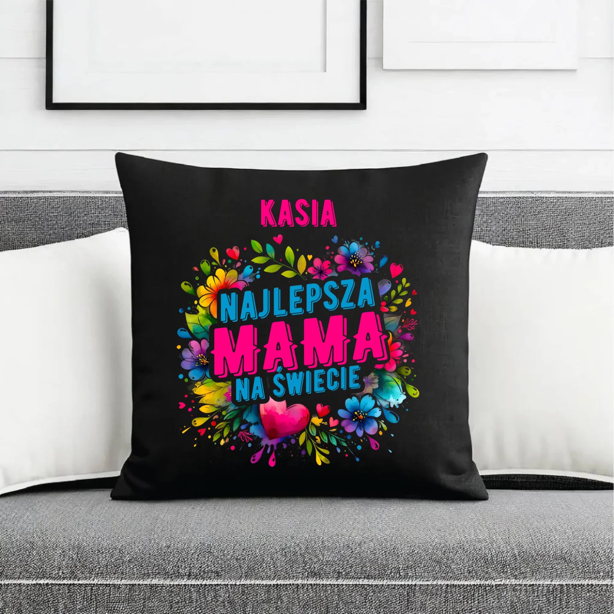 Poduszka dekoracyjna dla mamy - Najlepsza Mama - personalizowana DM15 - StoryCups.pl
