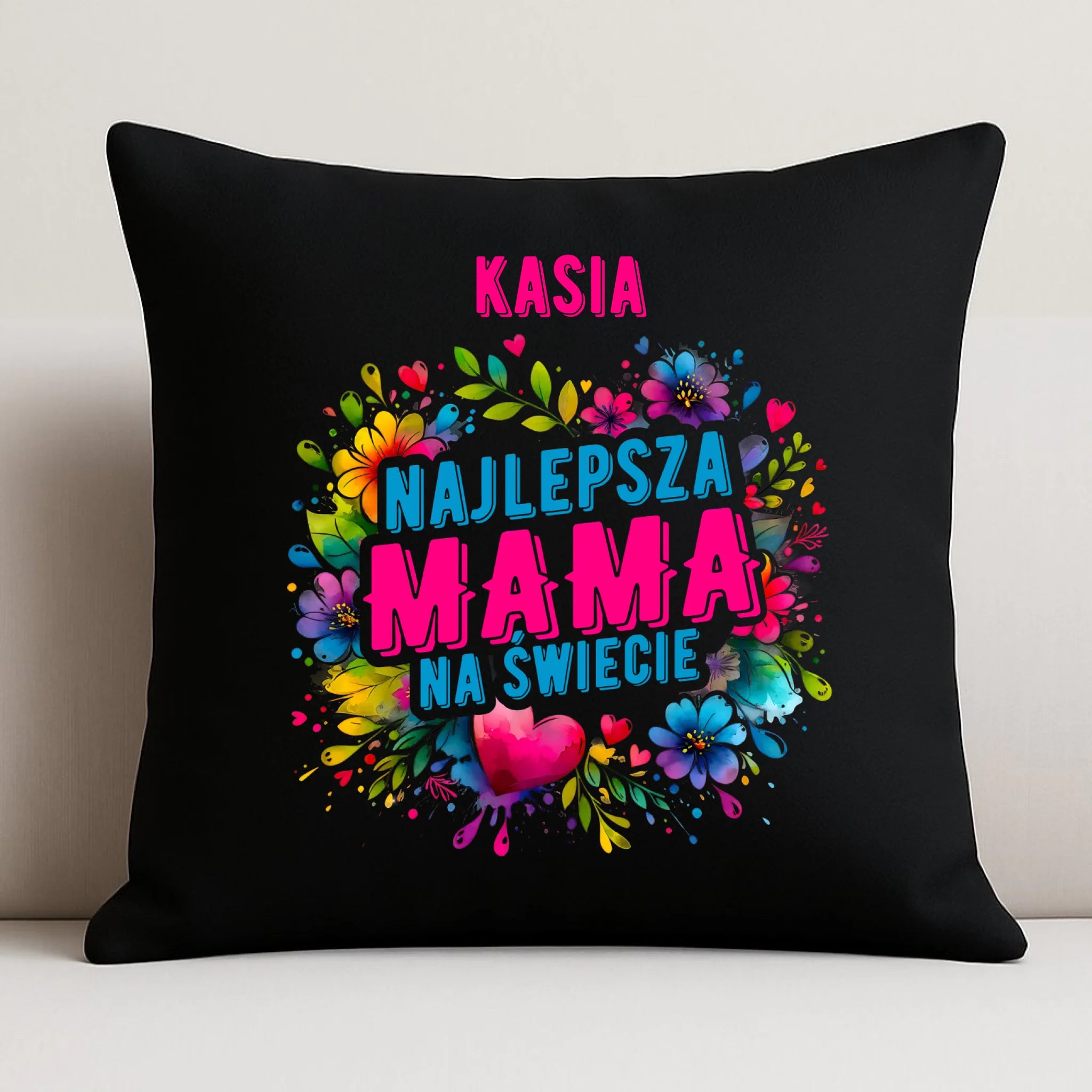 Poduszka dekoracyjna dla mamy - Najlepsza Mama - personalizowana DM15 - StoryCups.pl