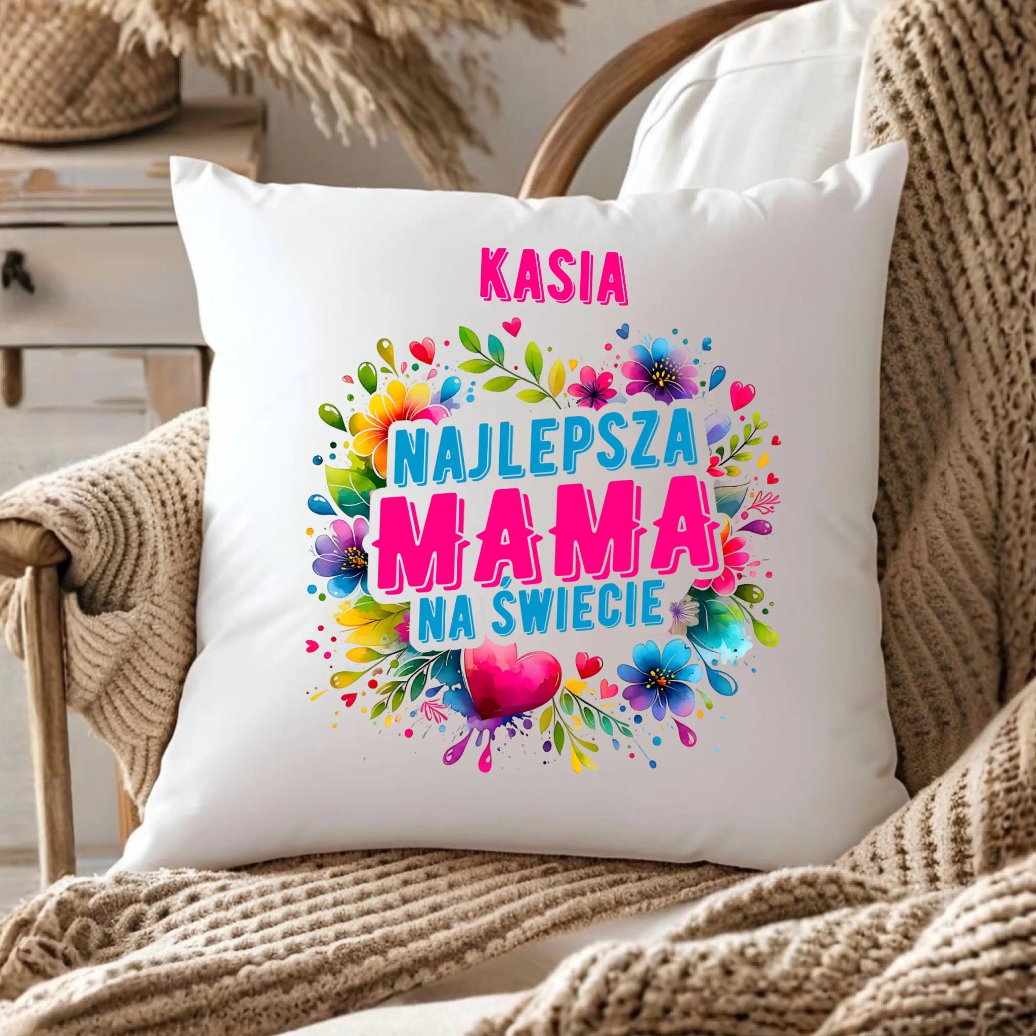 Poduszka dla mamy - Najlepsza Mama - personalizowana DM15 - StoryCups.pl
