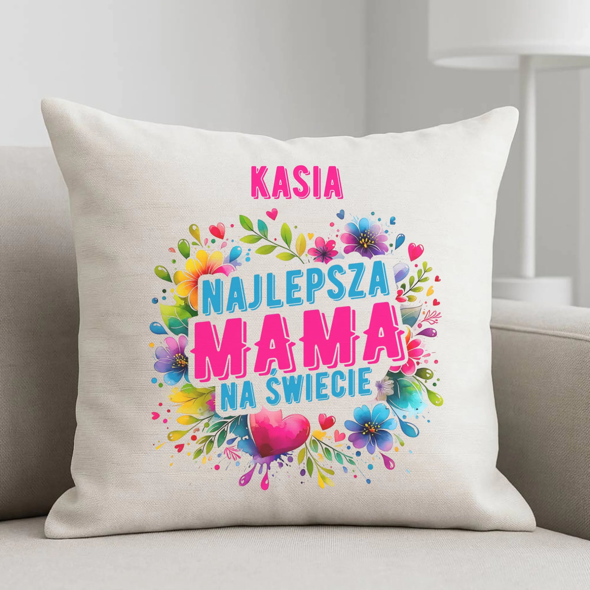 Poduszka dla mamy - Najlepsza Mama - personalizowana DM15 - StoryCups.pl