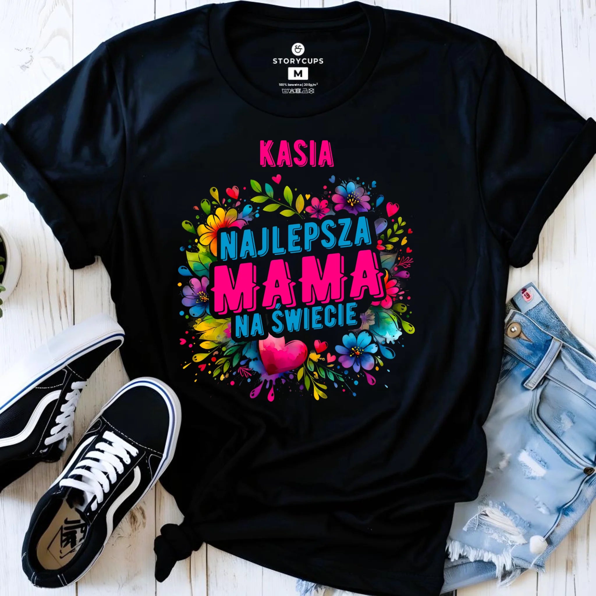 Koszulka dla mamy - Najlepsza Mama - personalizowana DM15 - StoryCups.pl