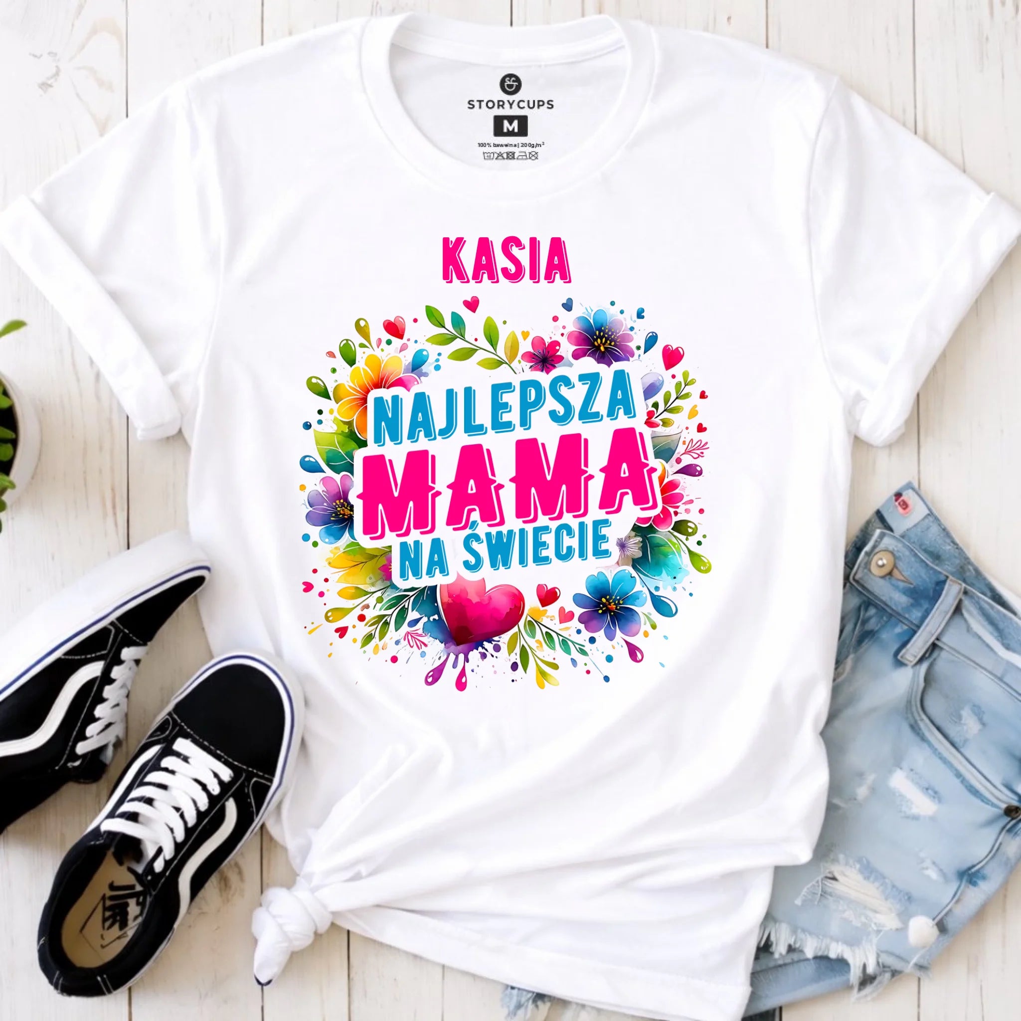Koszulka dla mamy - Najlepsza Mama - personalizowana DM15 - StoryCups.pl