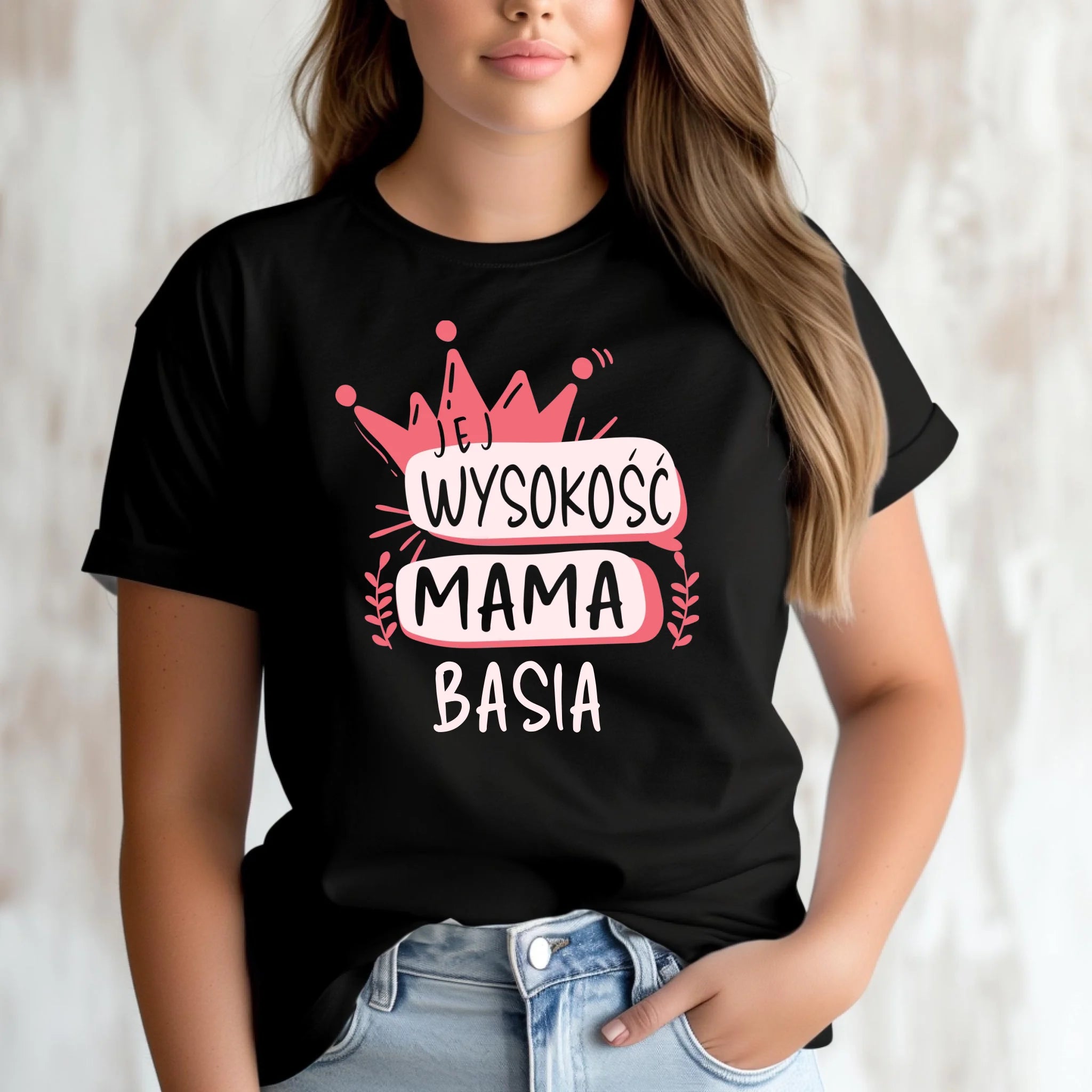 Koszulka dla mamy - Jej Wysokość Mama - personalizowana DM16 - StoryCups.pl