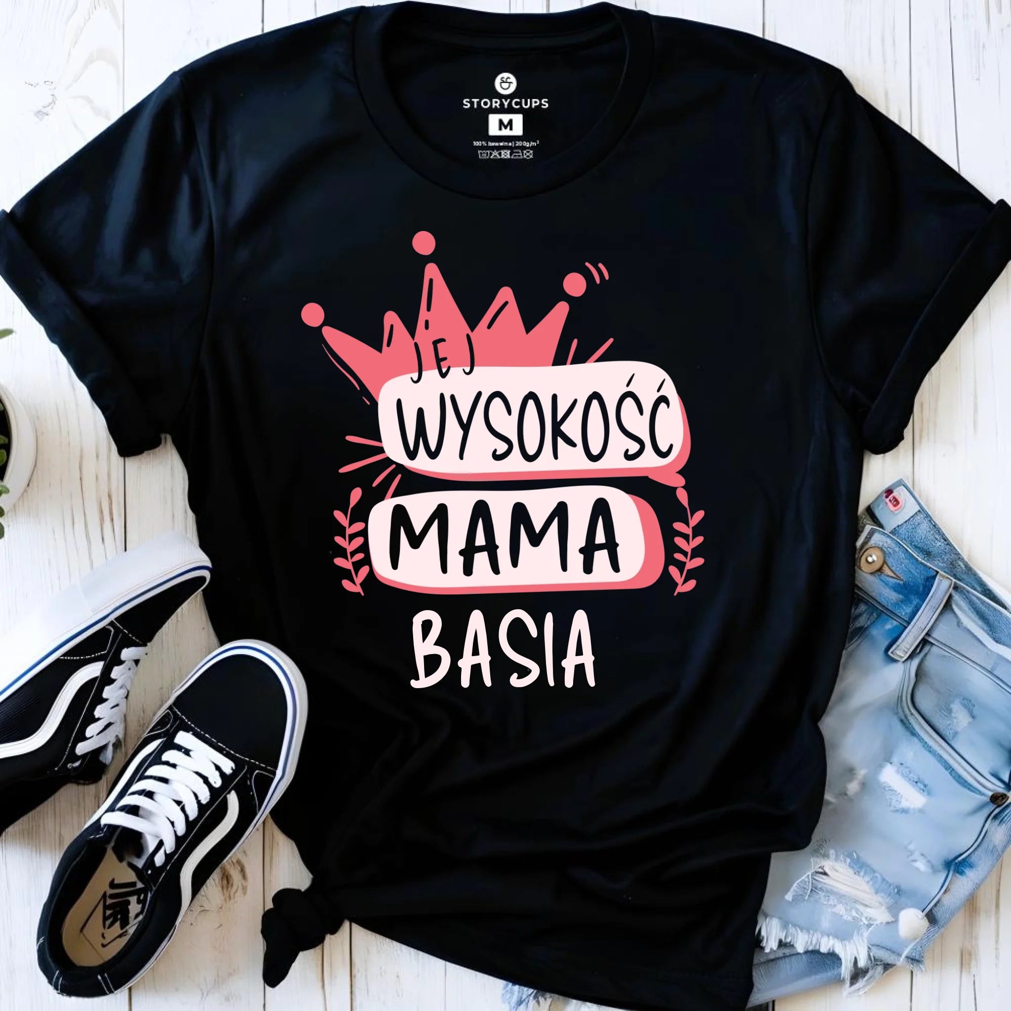 Koszulka dla mamy - Jej Wysokość Mama - personalizowana DM16 - StoryCups.pl