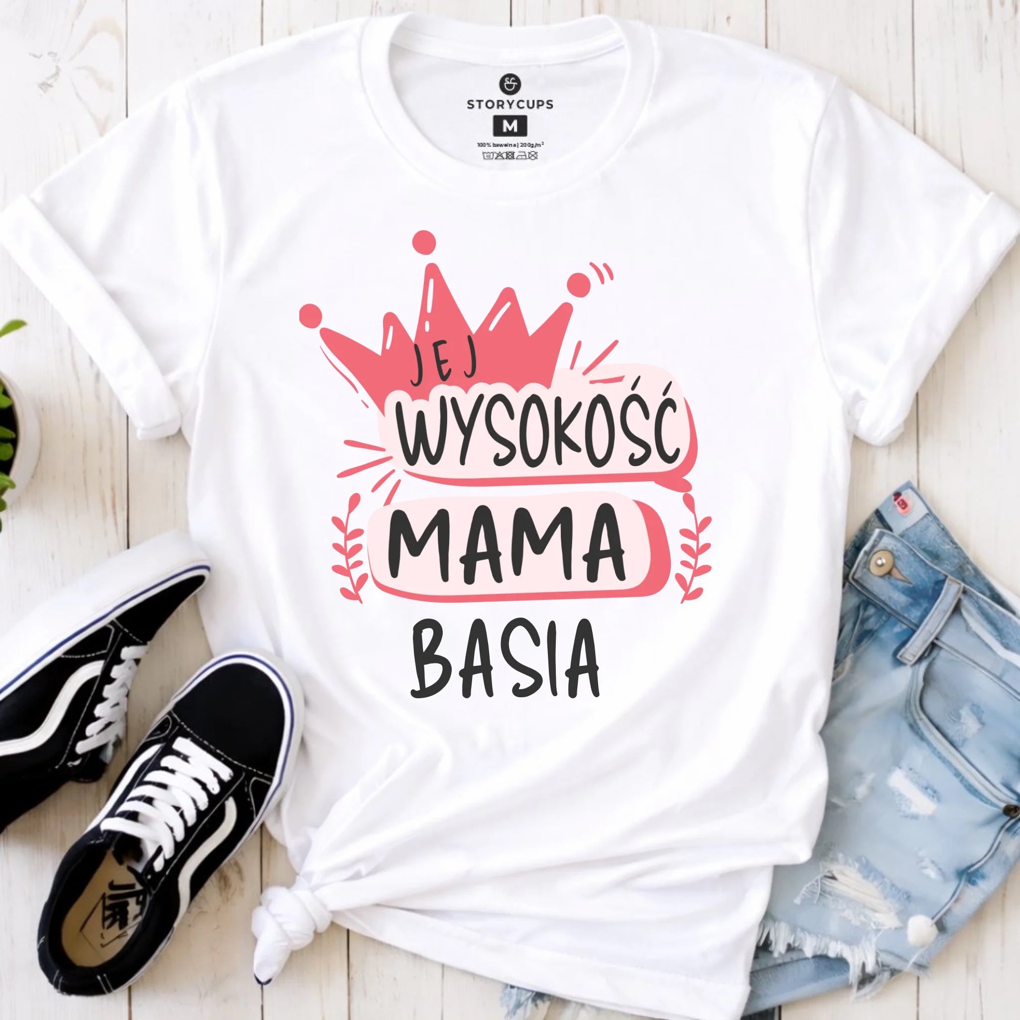 Koszulka dla mamy - Jej Wysokość Mama - personalizowana DM16 - StoryCups.pl