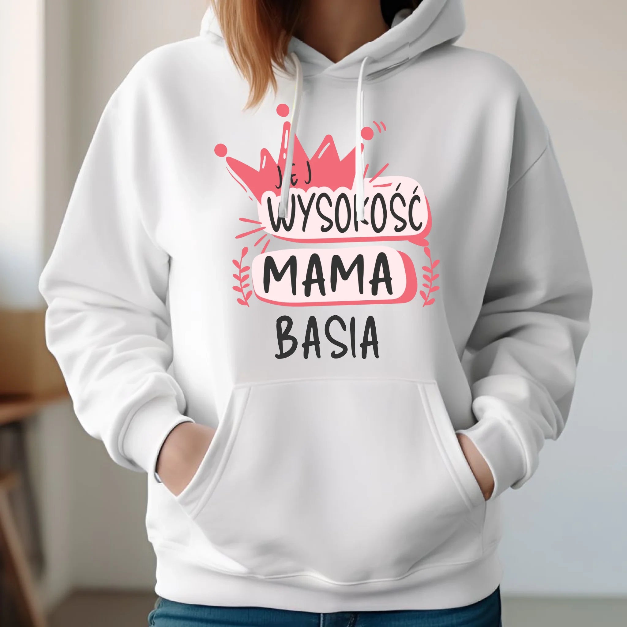 Bluza z kapturem dla mamy - Jej Wysokość Mama - personalizowana DM16 - StoryCups.pl