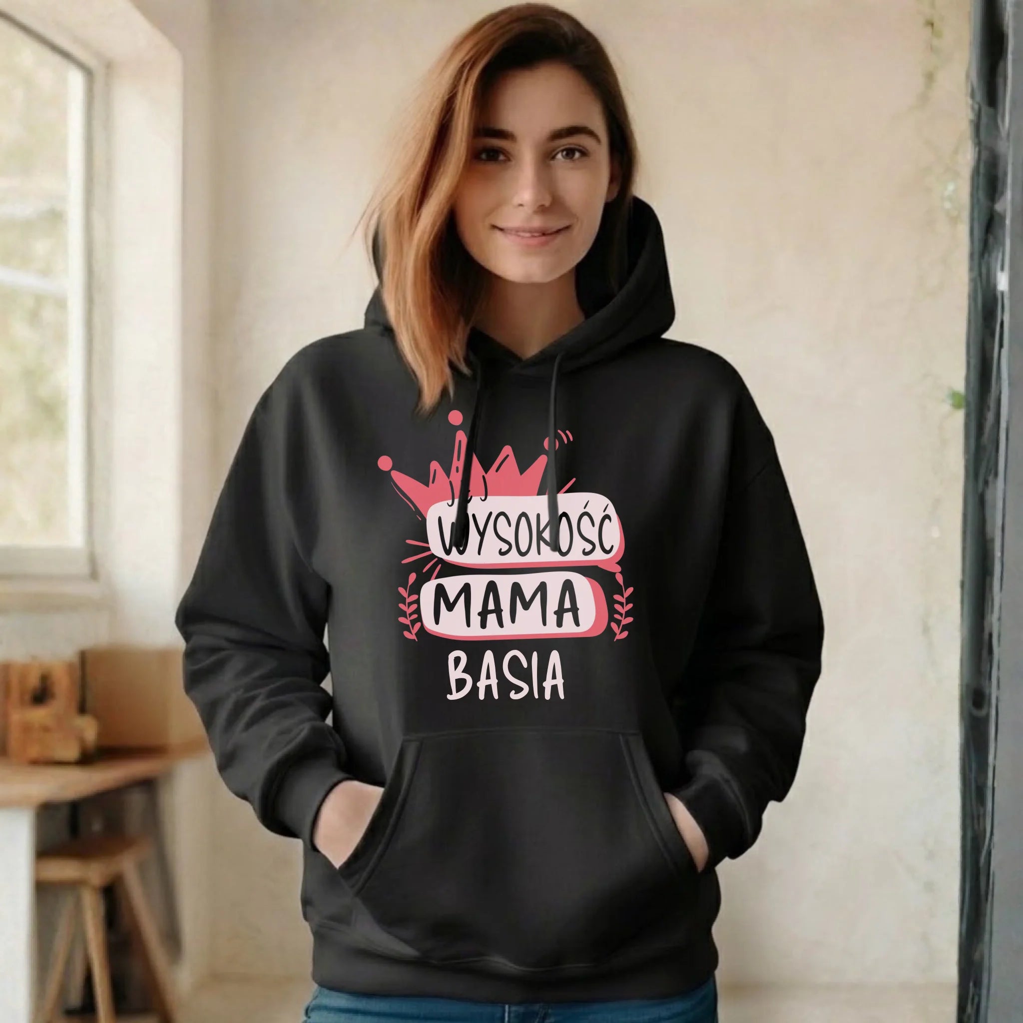 Bluza z kapturem dla mamy - Jej Wysokość Mama - personalizowana DM16 - StoryCups.pl