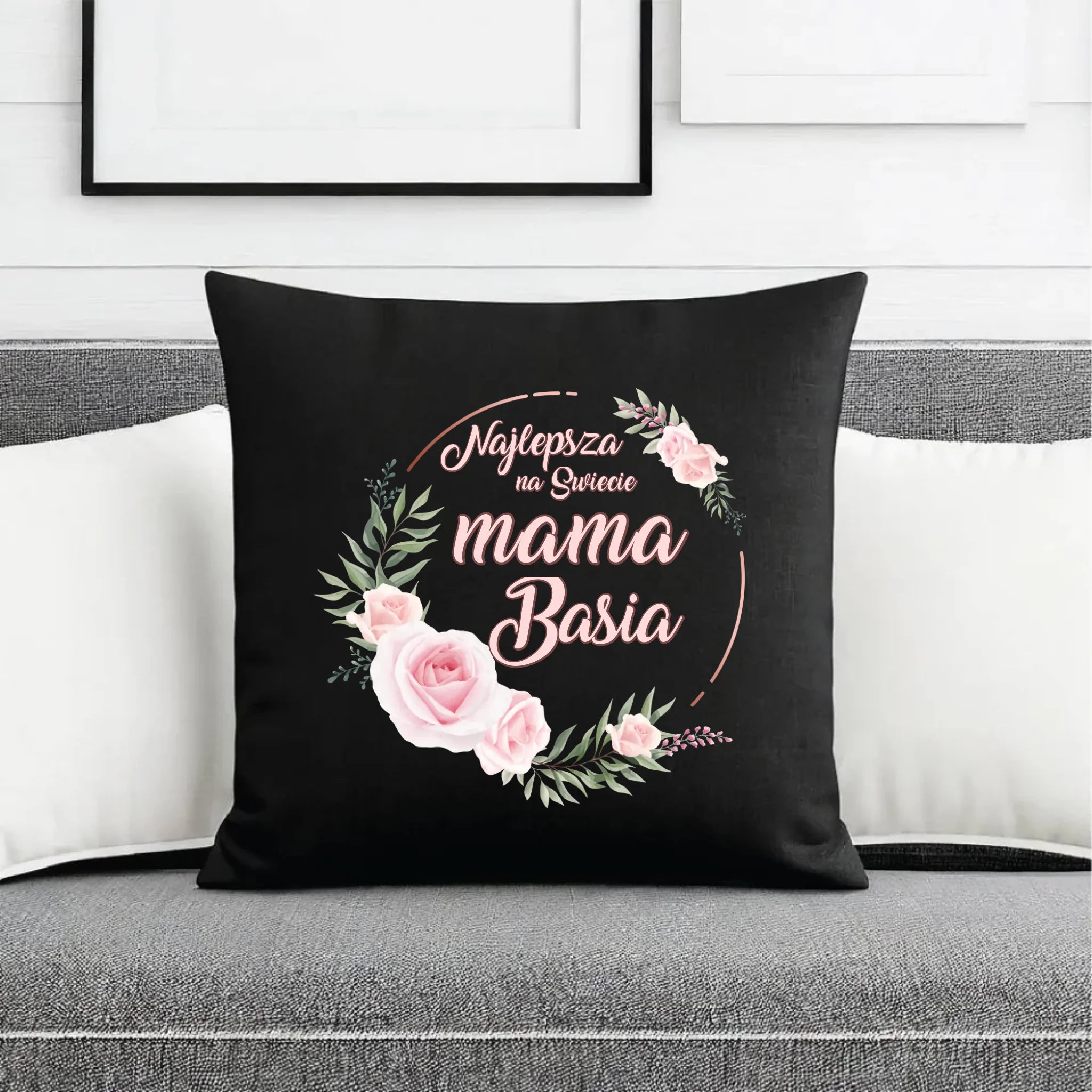 Poduszka dekoracyjna dla mamy - Najlepsza na Świecie mama - personalizowana DM17 - StoryCups.pl