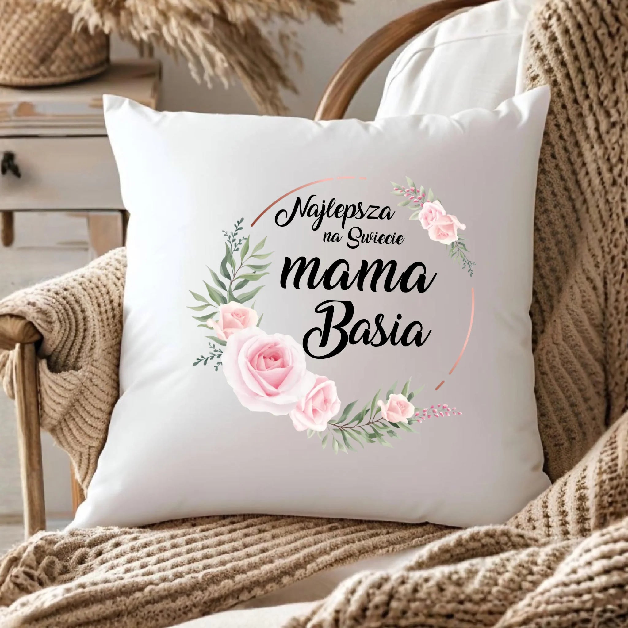 Poduszka dla mamy - Najlepsza na Świecie mama - personalizowana DM17 - StoryCups.pl