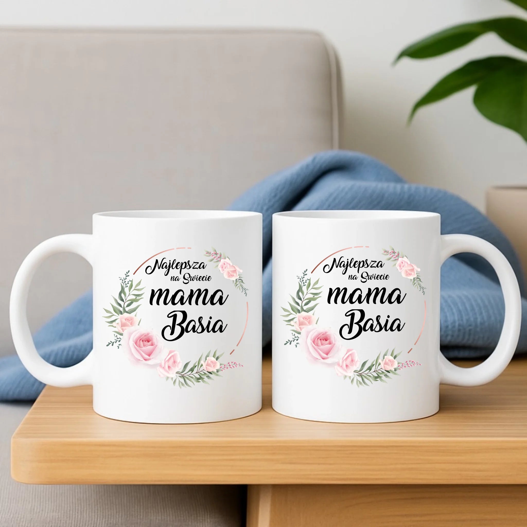 Zestaw poduszka i kubek dla mamy - Najlepsza na Świecie mama - personalizowany DM17 - StoryCups.pl