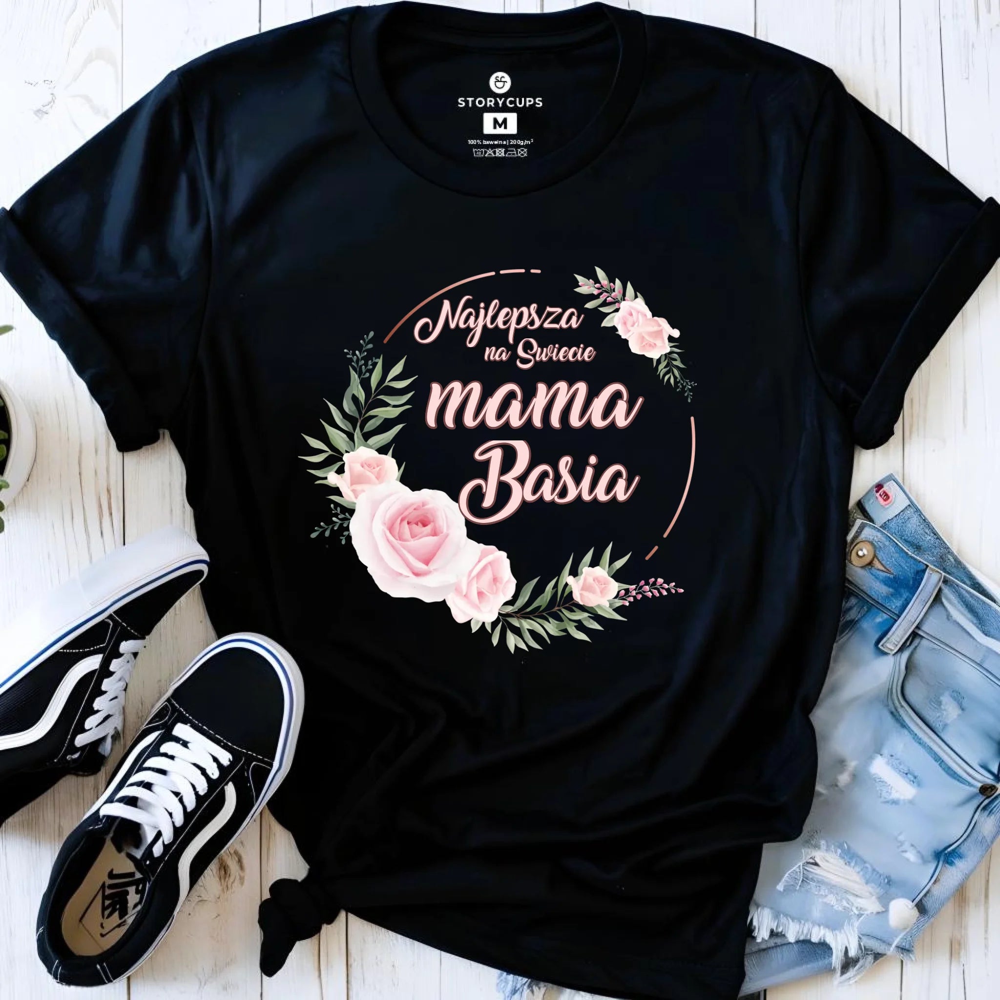 Koszulka dla mamy - Najlepsza na Świecie mama - personalizowana DM17 - StoryCups.pl