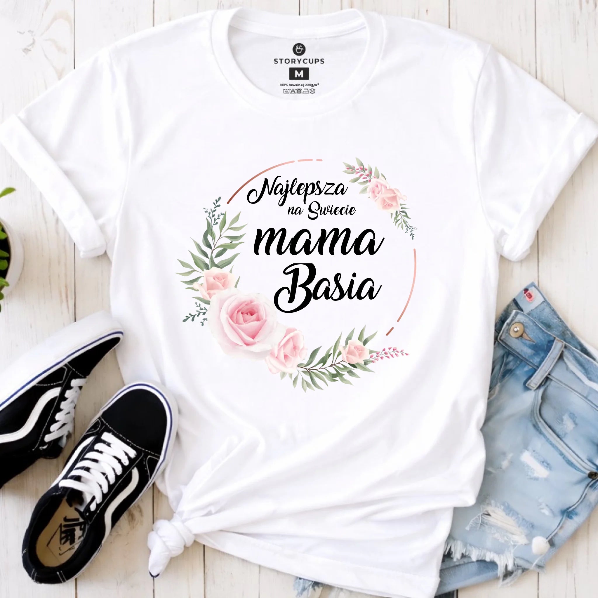 Koszulka dla mamy - Najlepsza na Świecie mama - personalizowana DM17 - StoryCups.pl