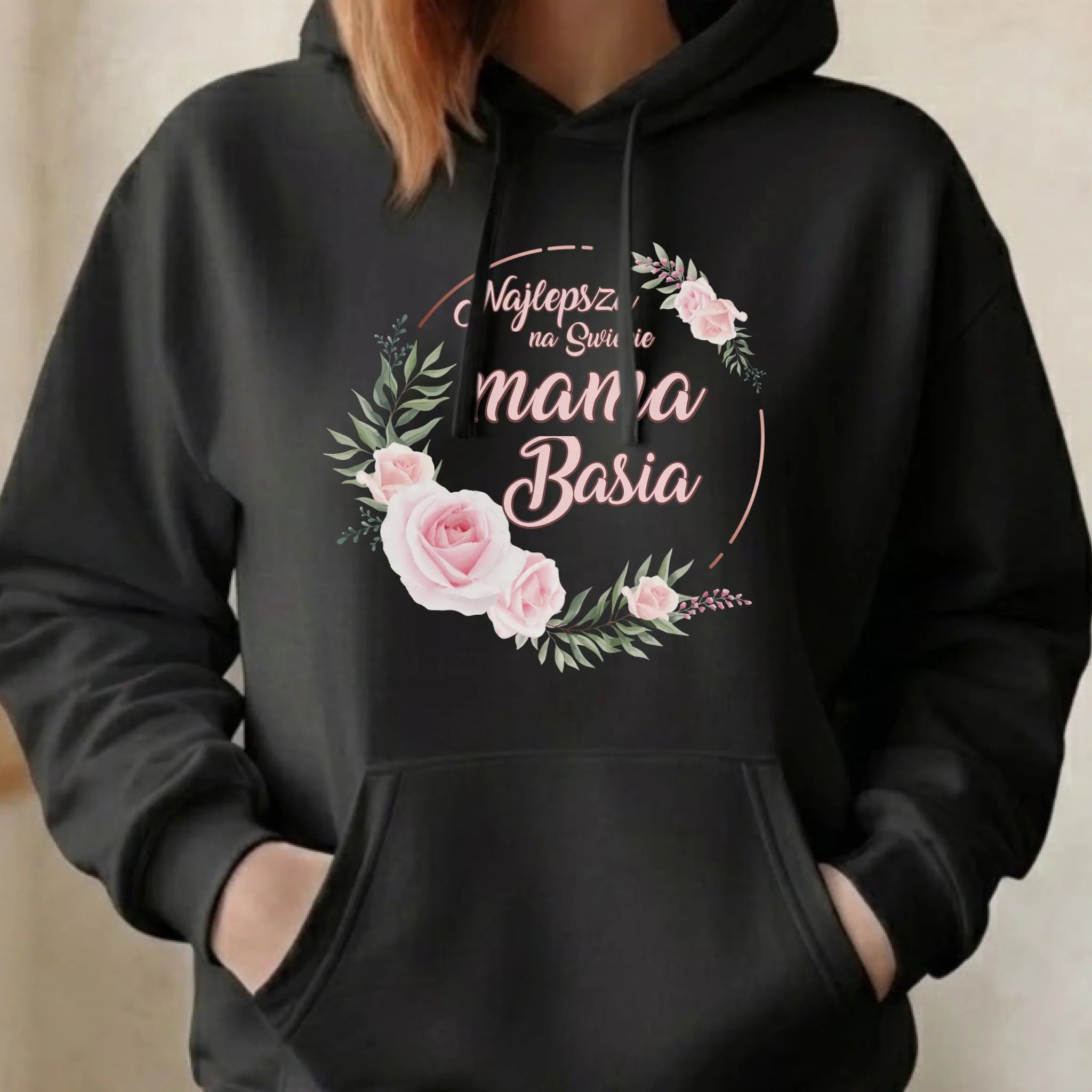 Bluza z kapturem dla mamy - Najlepsza na Świecie mama - personalizowana DM17 - StoryCups.pl