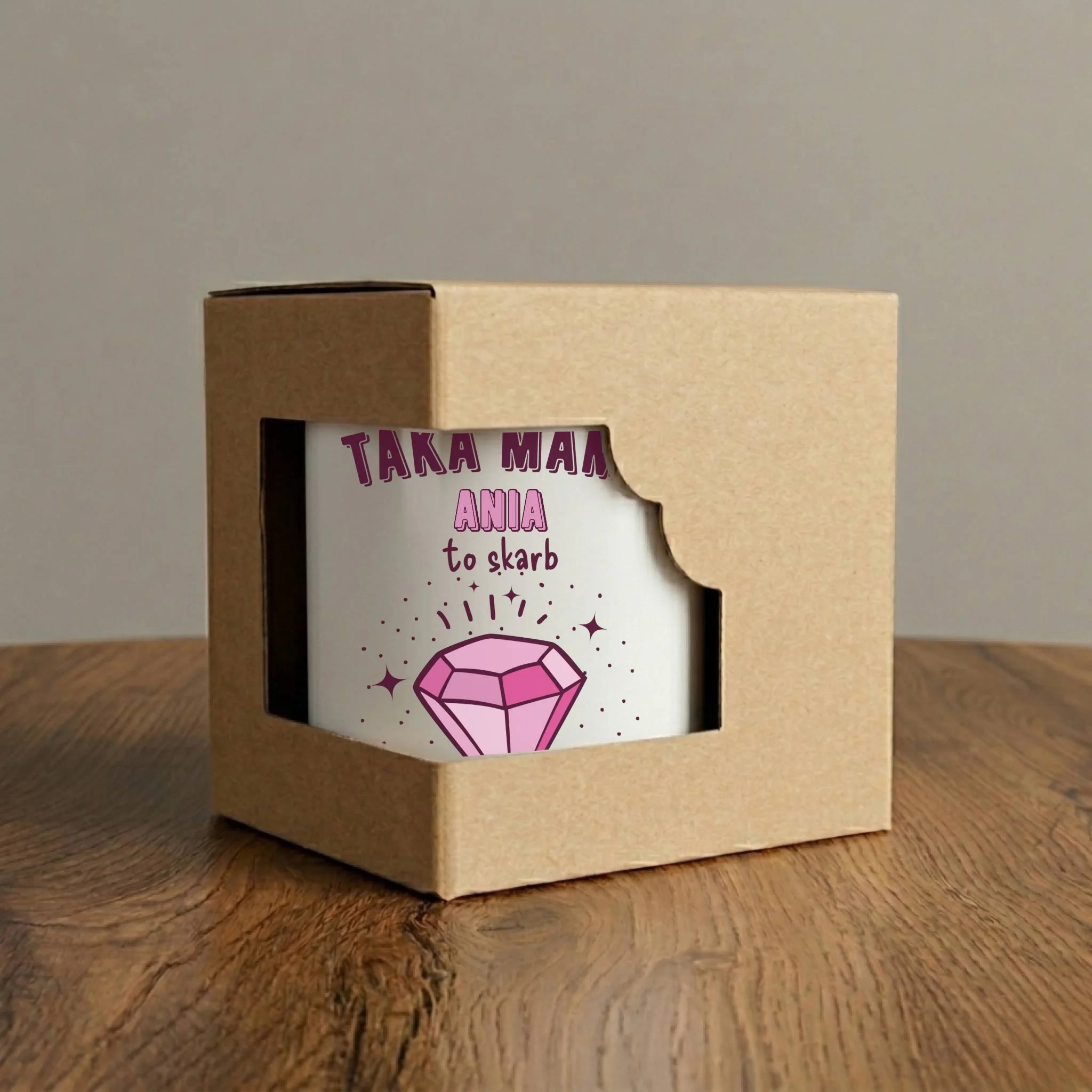 Kubek z imieniem dla mamy - Taka mama to skarb - personalizowany DM18 - StoryCups.pl