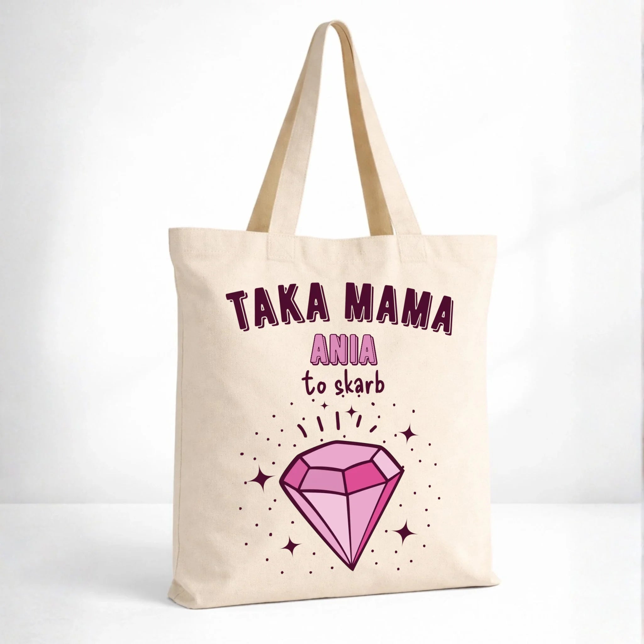 Torba z imieniem dla mamy - Taka mama to skarb - personalizowana DM18 - StoryCups.pl