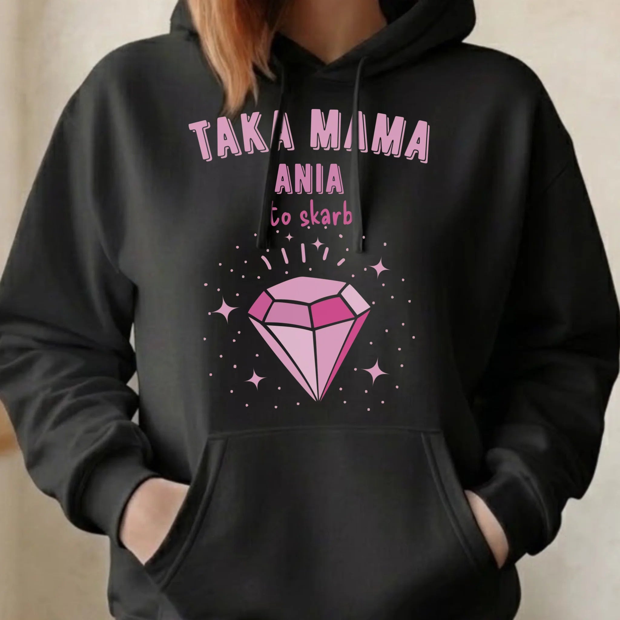 Bluza z kapturem dla mamy - Taka mama to skarb - personalizowana DM18 - StoryCups.pl