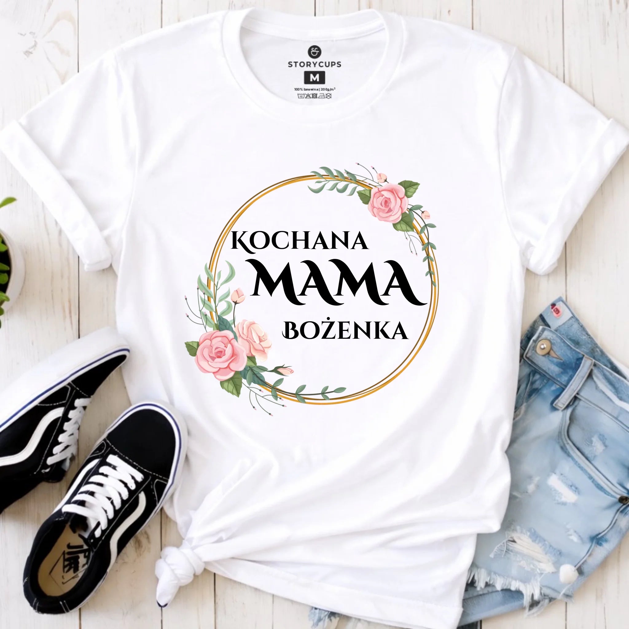 Koszulka dla mamy - Kochana Mama - personalizowana DM20 - StoryCups.pl