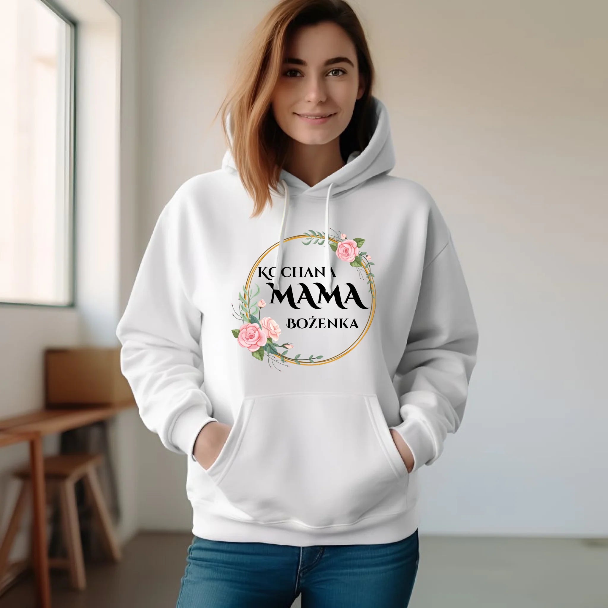Bluza z kapturem dla mamy - Kochana Mama - personalizowana DM20 - StoryCups.pl