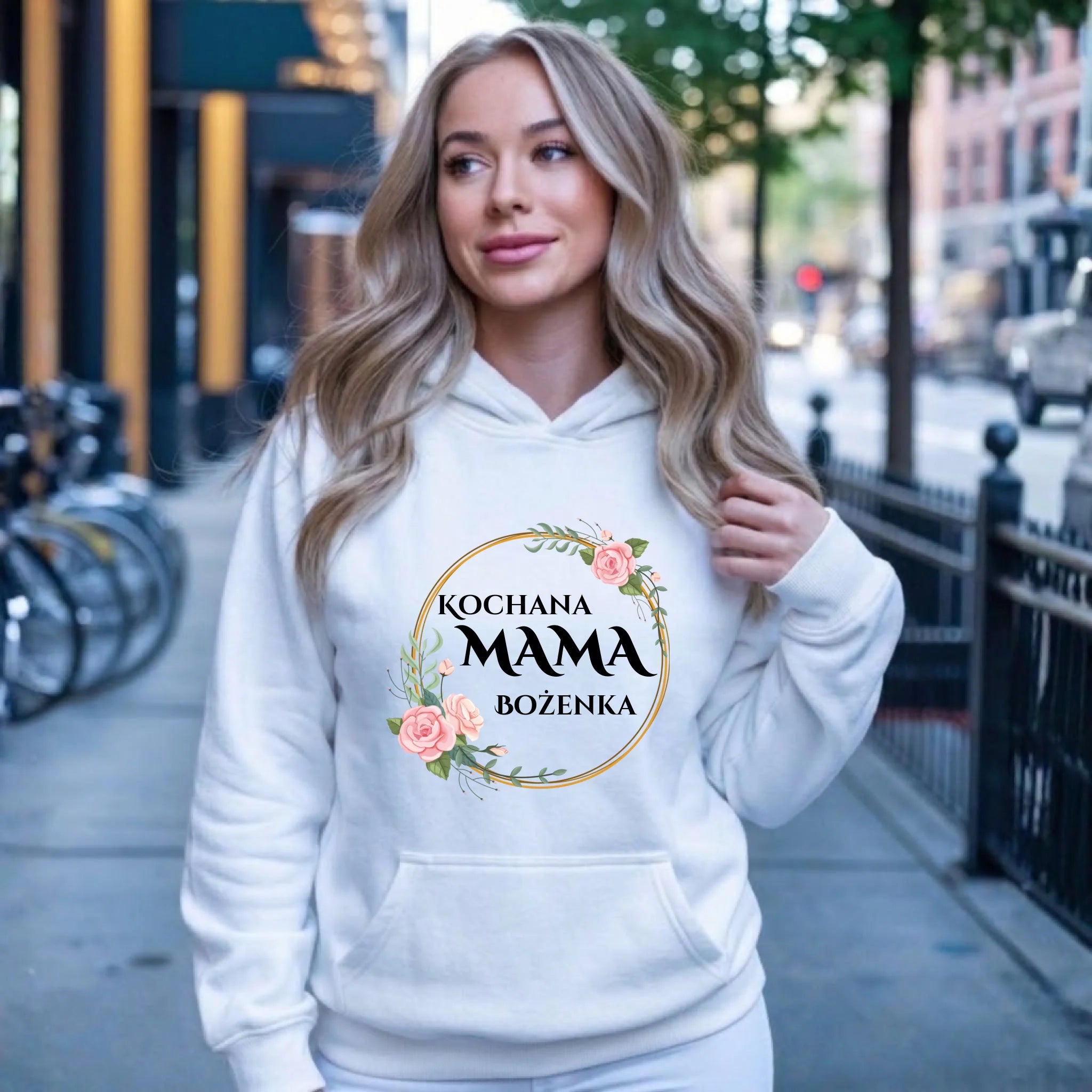 Bluza z kapturem dla mamy - Kochana Mama - personalizowana DM20 - StoryCups.pl