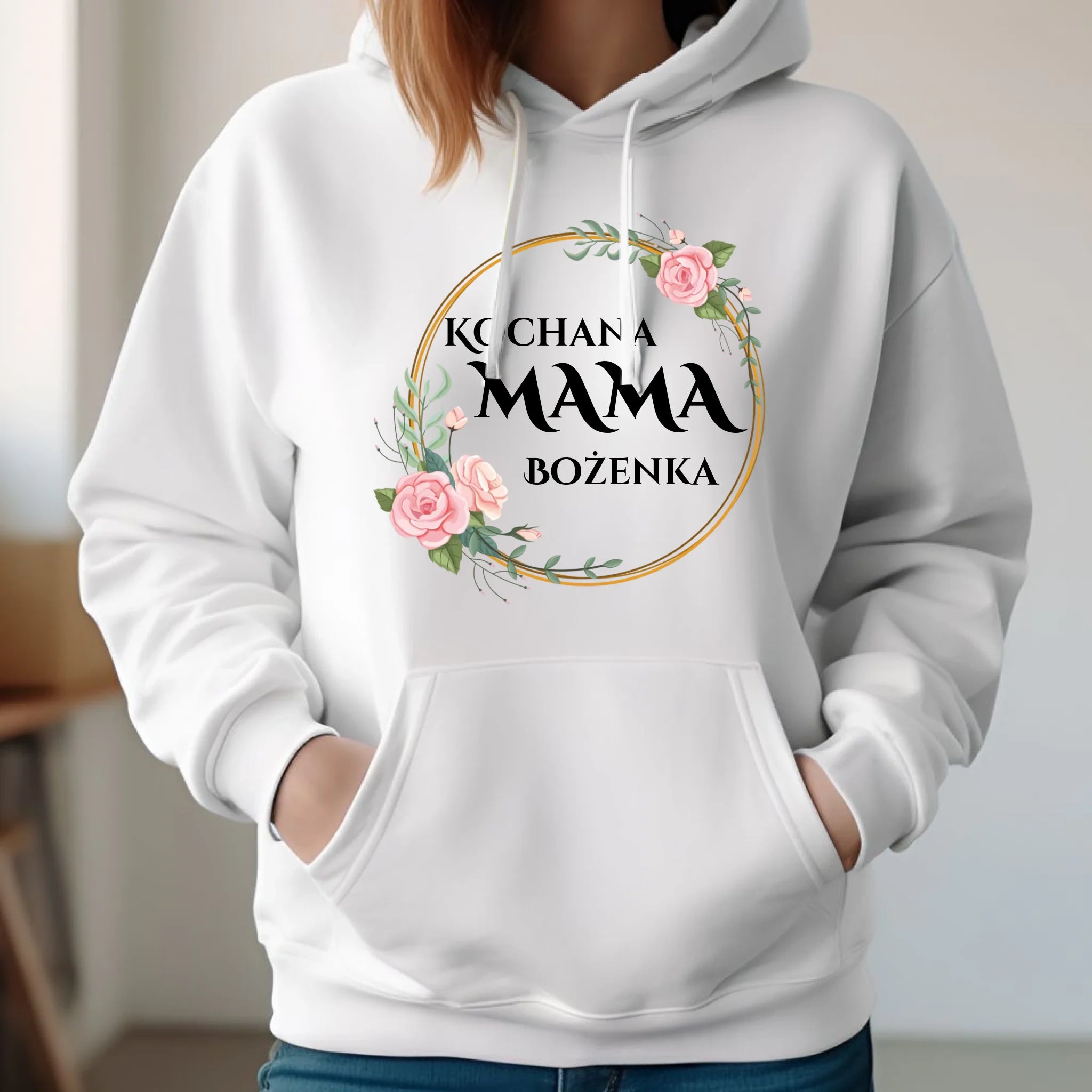 Bluza z kapturem dla mamy - Kochana Mama - personalizowana DM20 - StoryCups.pl