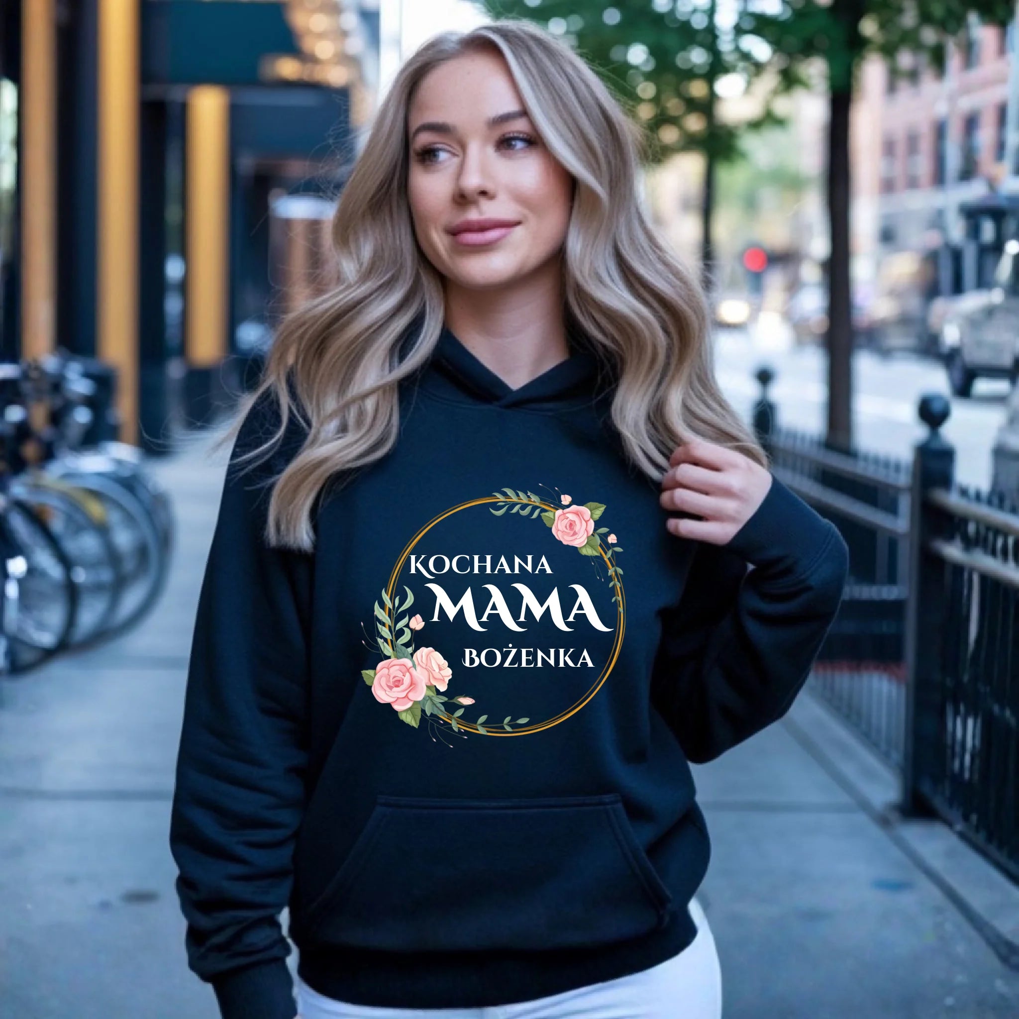 Bluza z kapturem dla mamy - Kochana Mama - personalizowana DM20 - StoryCups.pl