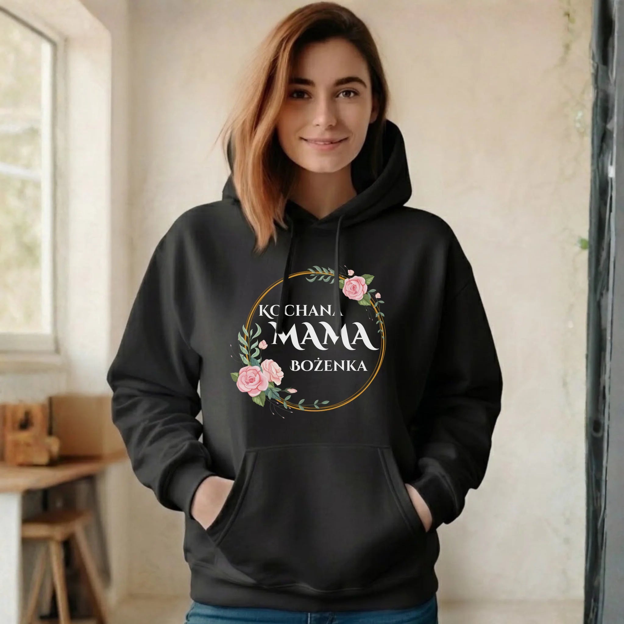 Bluza z kapturem dla mamy - Kochana Mama - personalizowana DM20 - StoryCups.pl