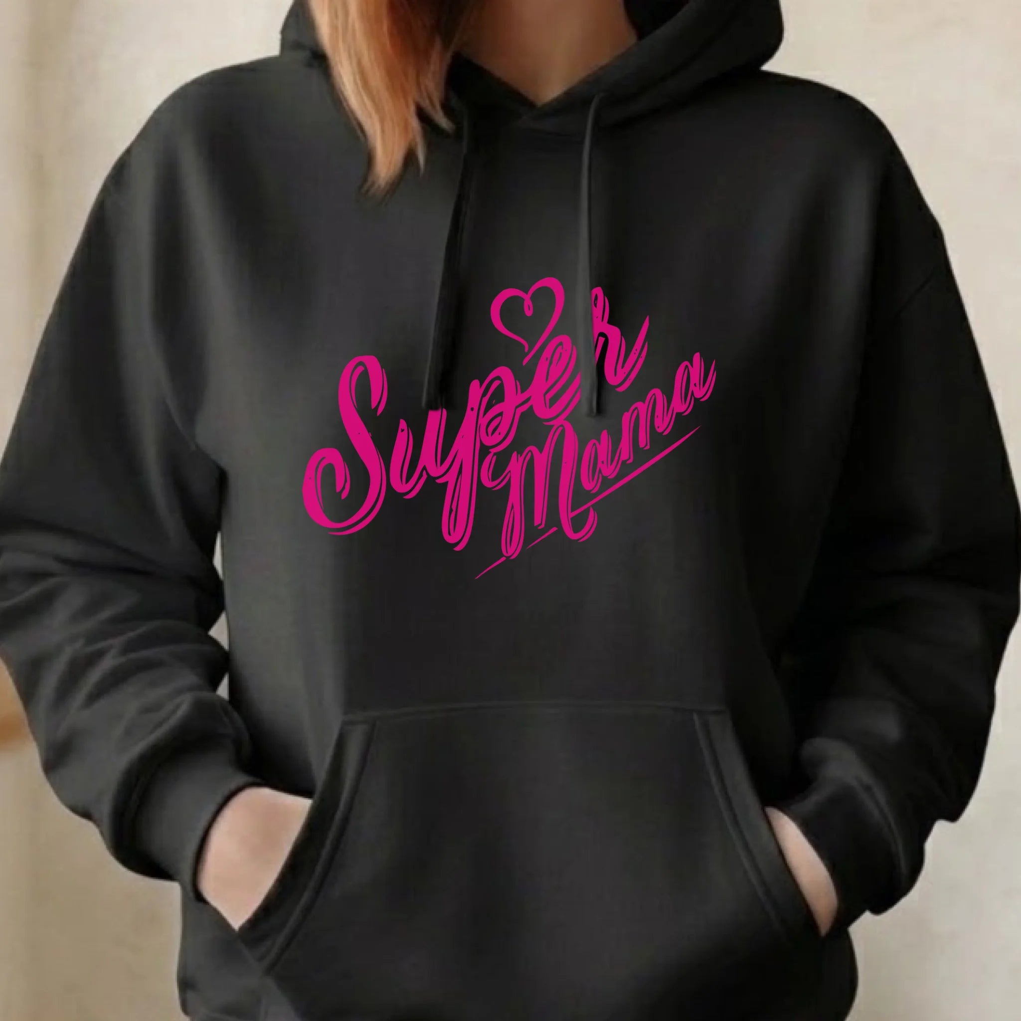 Bluza z kapturem dla mamy - Super Mama DM21 - StoryCups.pl