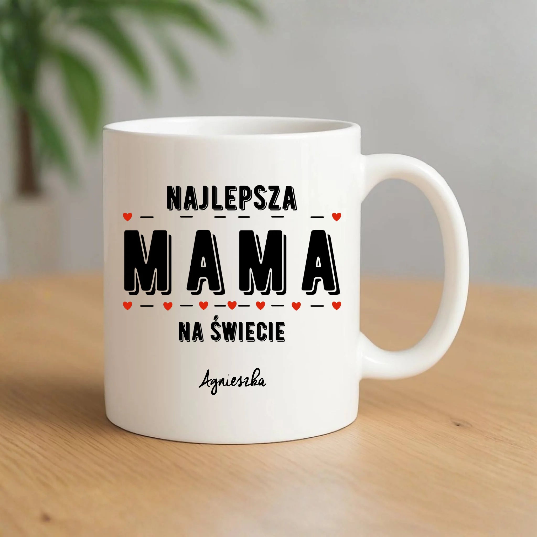 Kubek z imieniem dla mamy - Najlepsza mama - personalizowany DM22 - StoryCups.pl