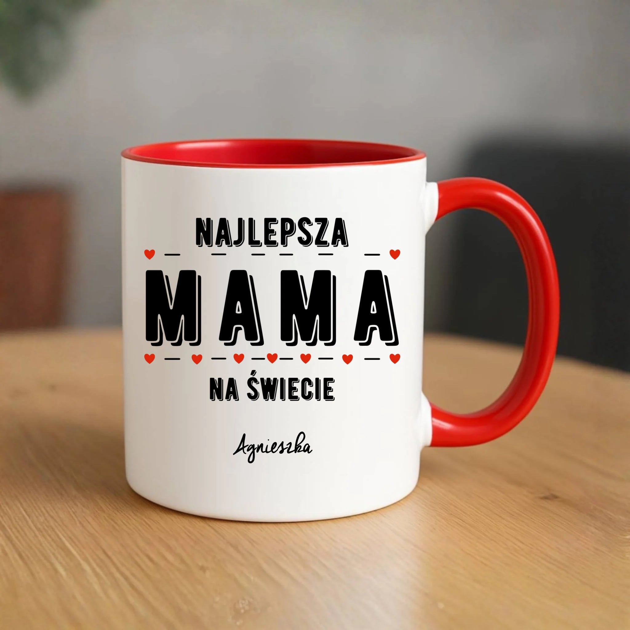 Kubek z imieniem dla mamy - Najlepsza mama - personalizowany DM22 - StoryCups.pl