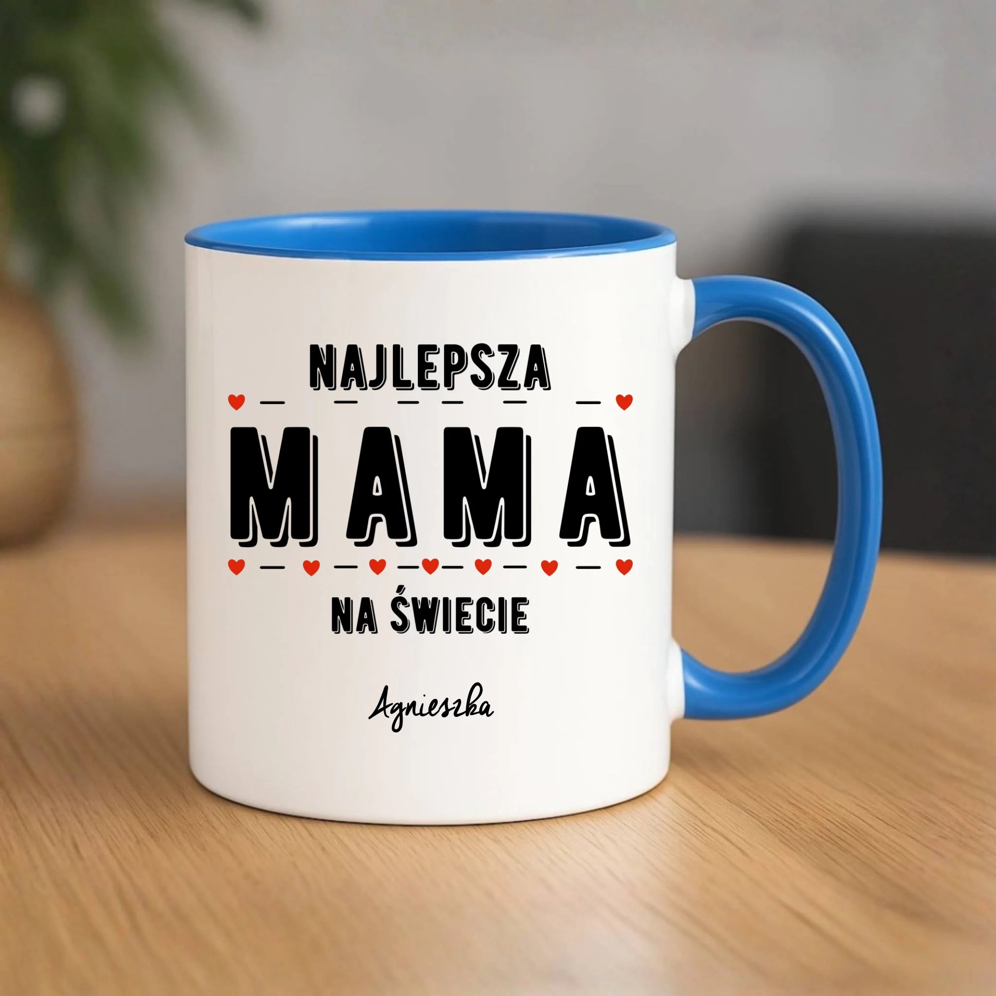 Kubek z imieniem dla mamy - Najlepsza mama - personalizowany DM22 - StoryCups.pl