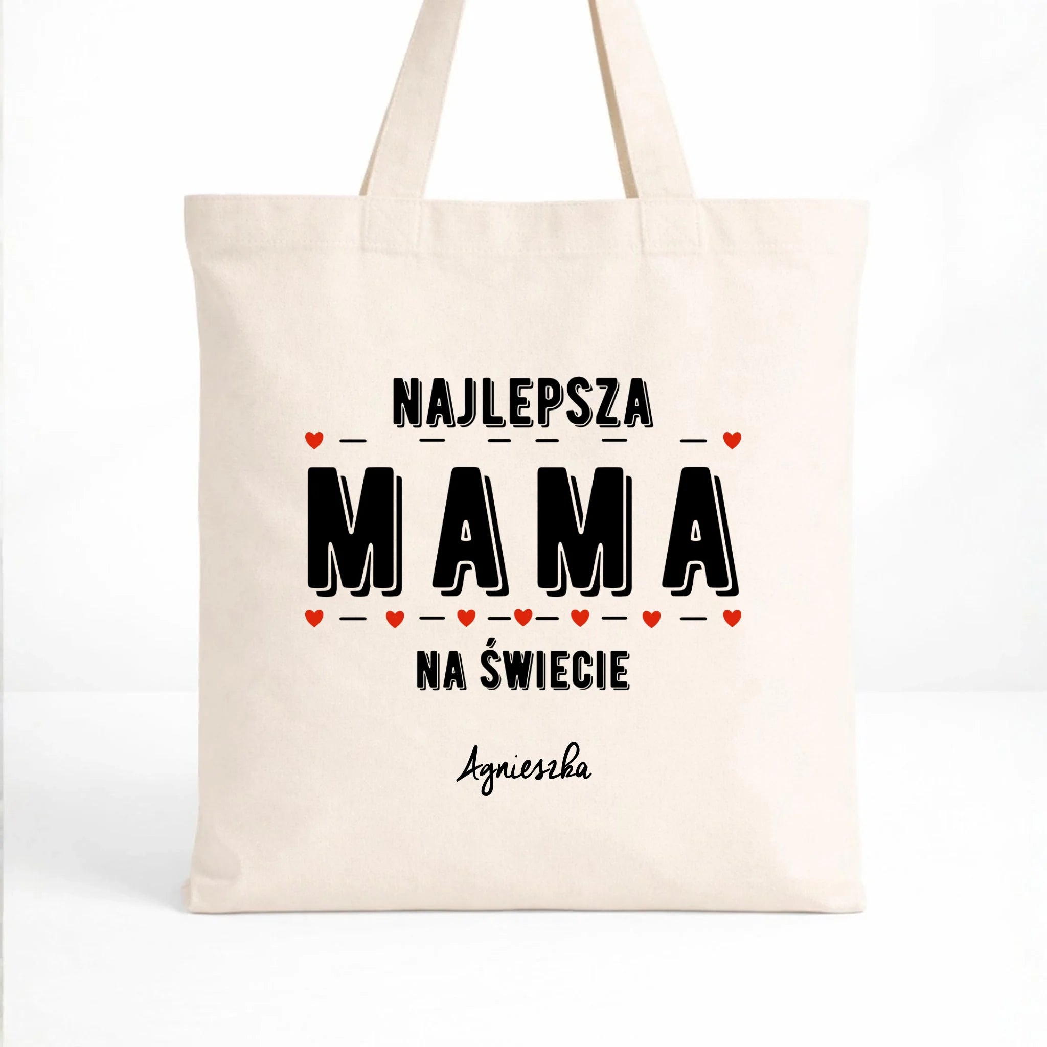 Torba z imieniem dla mamy - Najlepsza mama - personalizowana DM22 - StoryCups.pl