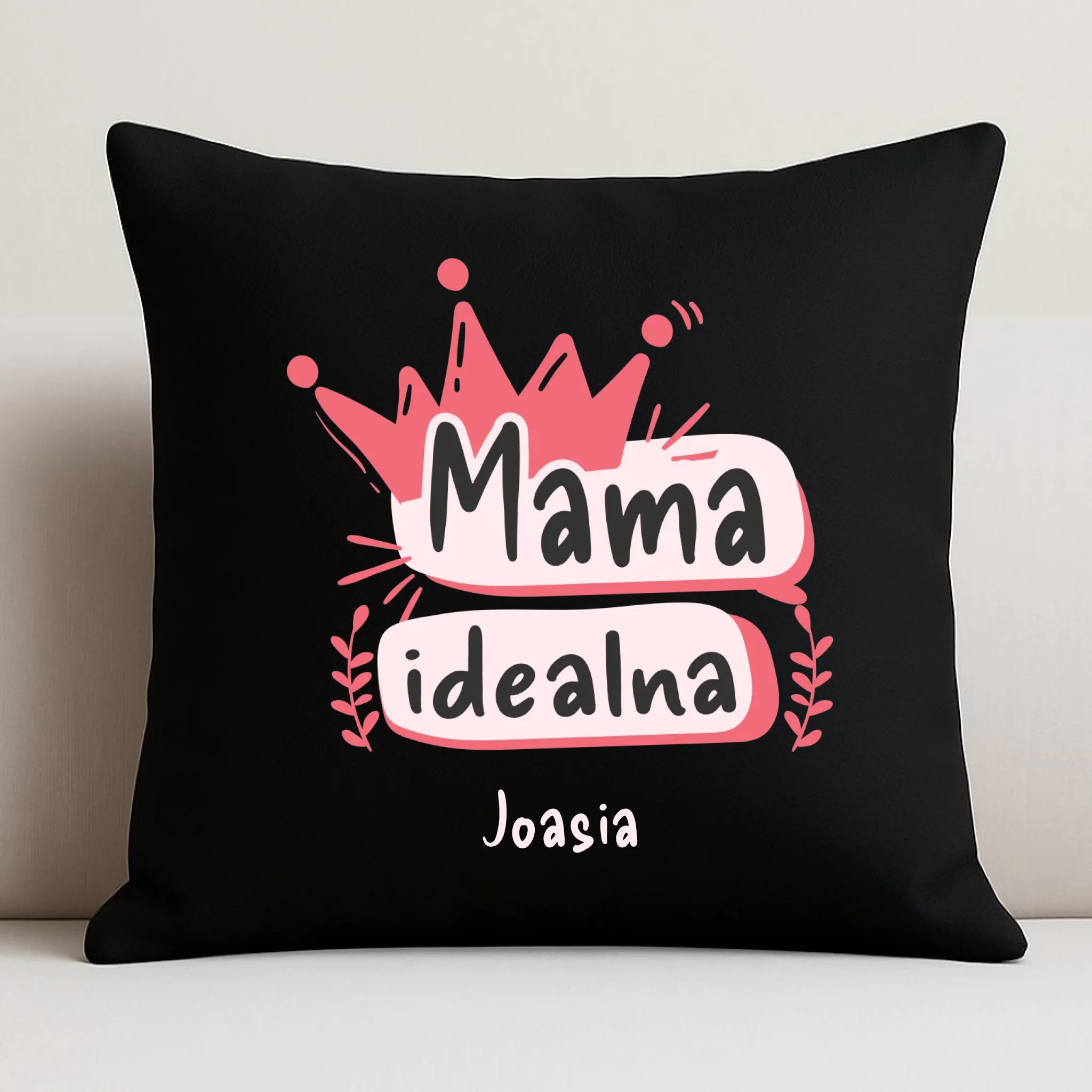 Poduszka dekoracyjna dla mamy - Mama idealna - personalizowana DM23 - StoryCups.pl