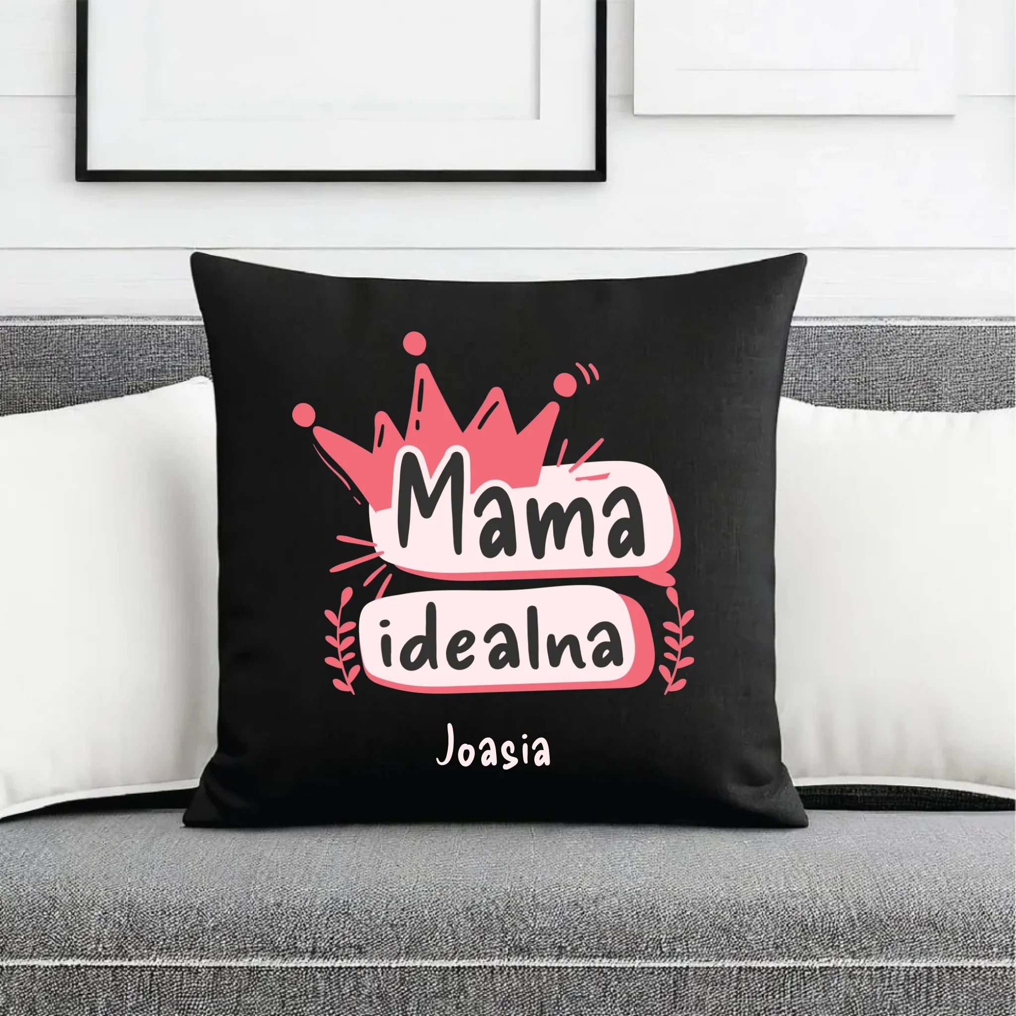 Poduszka dekoracyjna dla mamy - Mama idealna - personalizowana DM23 - StoryCups.pl