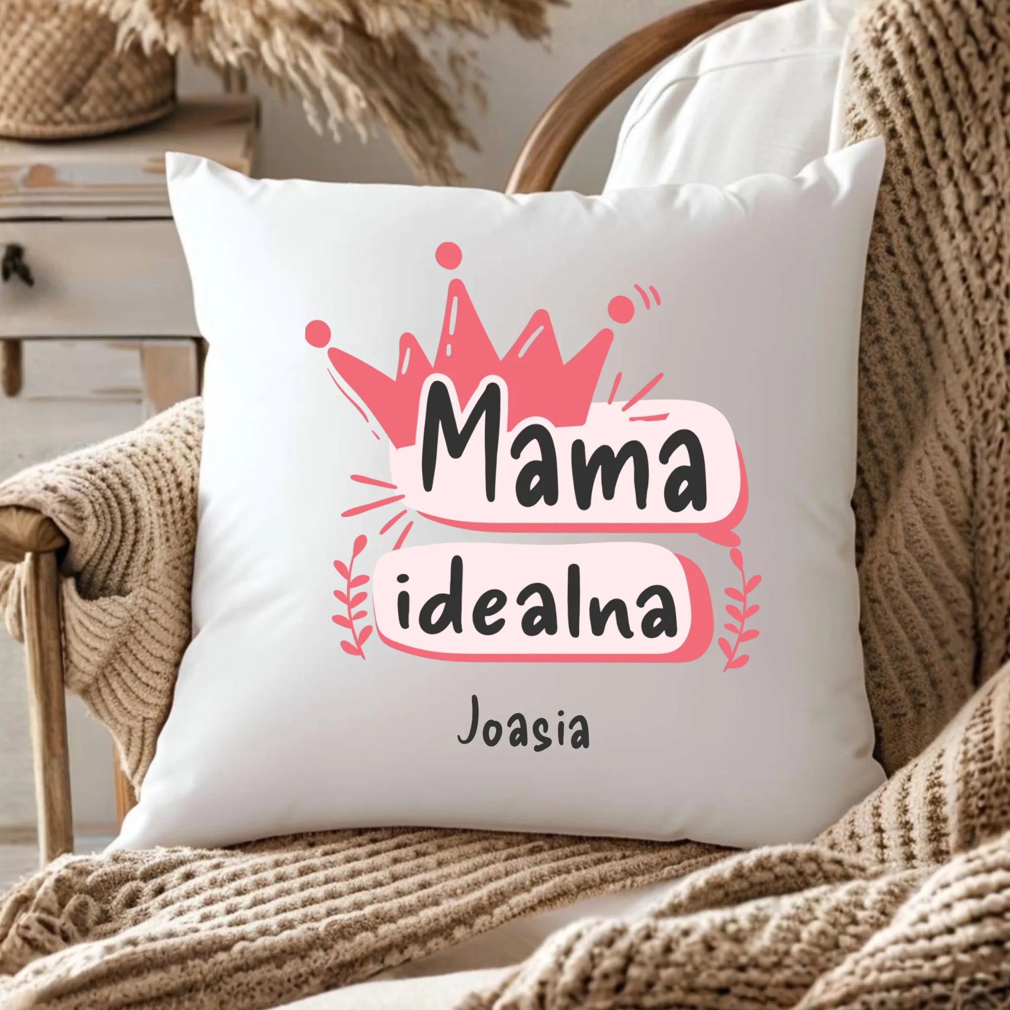 Poduszka dla mamy - Mama idealna - personalizowana DM23 - StoryCups.pl