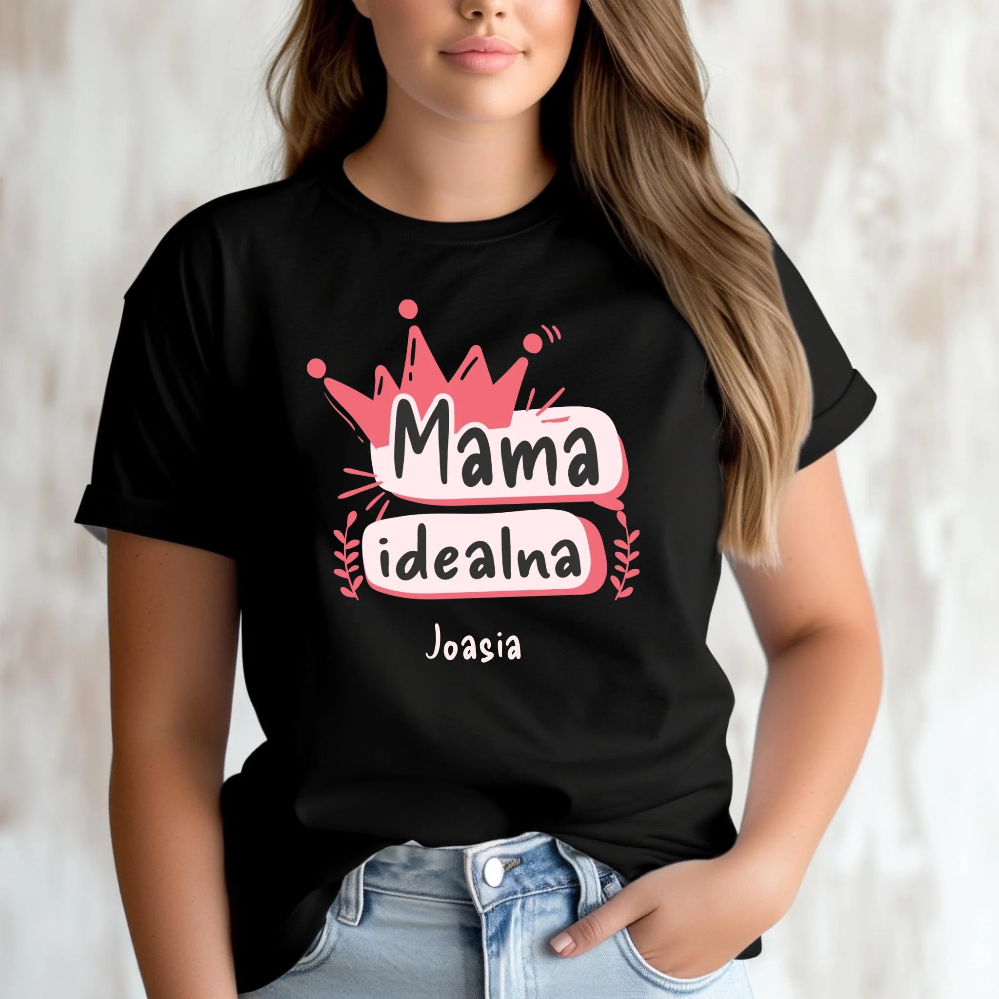 Koszulka dla mamy - Mama idealna - personalizowana DM23 - StoryCups.pl