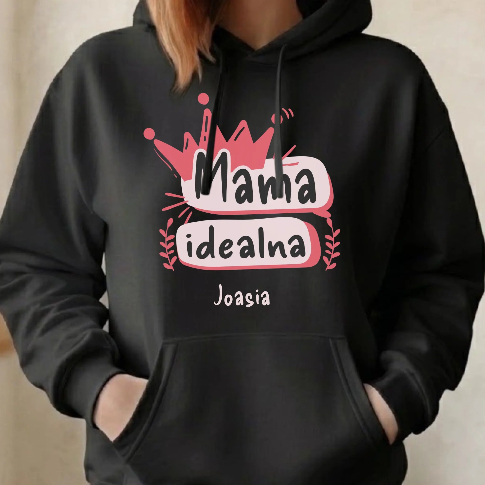 Bluza z kapturem dla mamy - Mama idealna - personalizowana DM23 - StoryCups.pl
