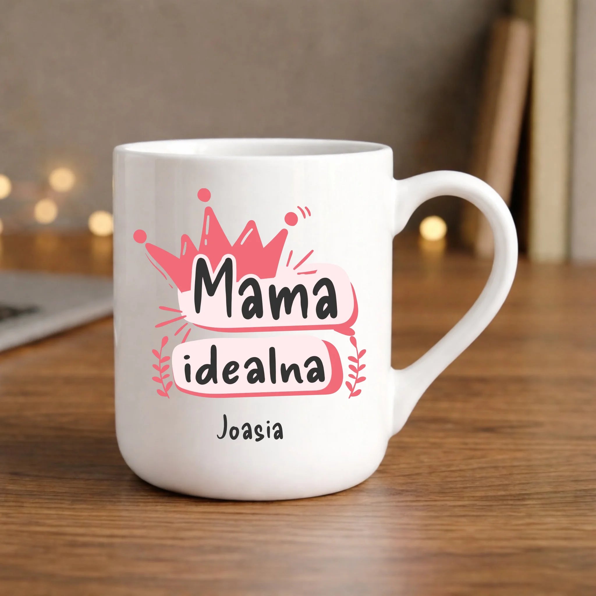 Kubek elegant dla mamy - Mama idealna - personalizowany DM23 - StoryCups.pl
