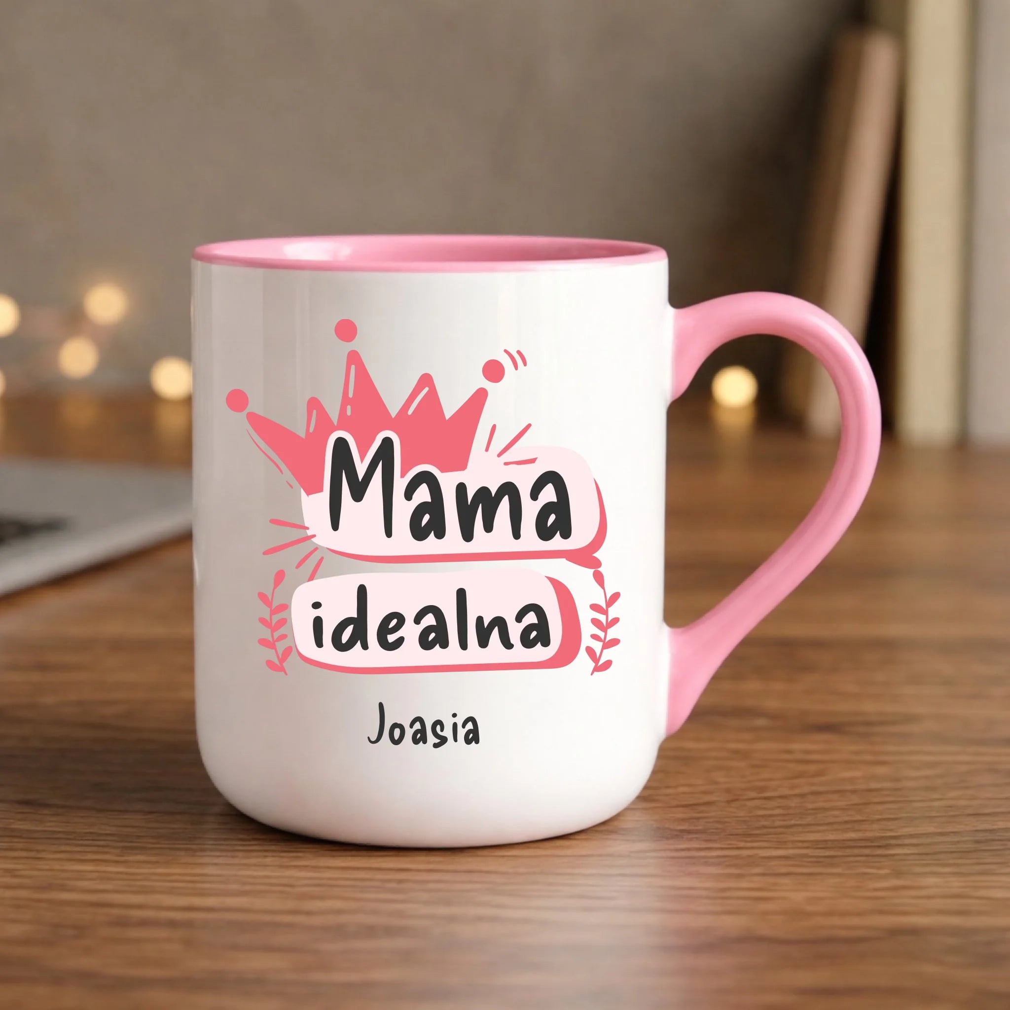 Kubek elegant dla mamy - Mama idealna - personalizowany DM23 - StoryCups.pl