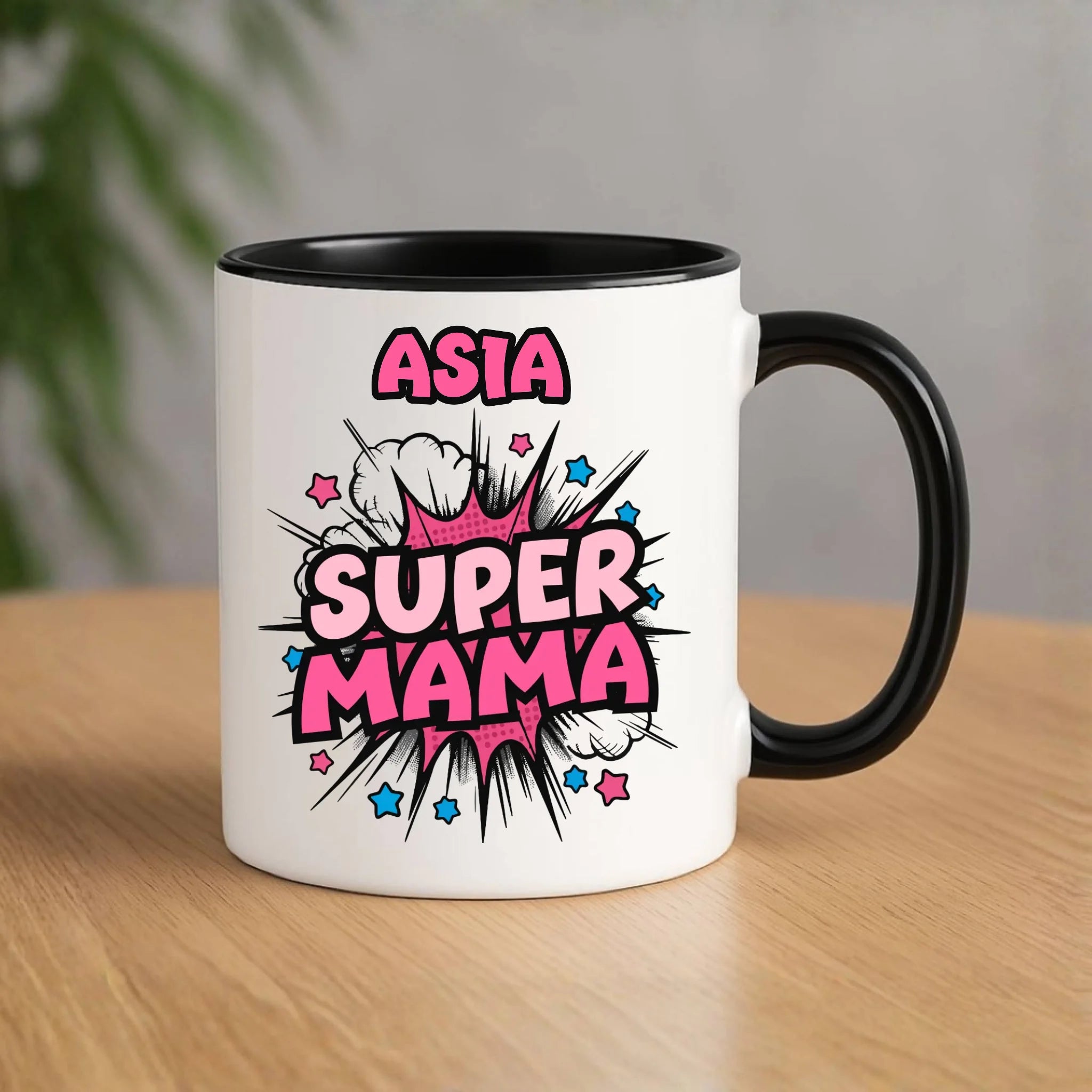 Kubek dla mamy z imieniem - Super Mama - personalizowany DM24 - StoryCups.pl