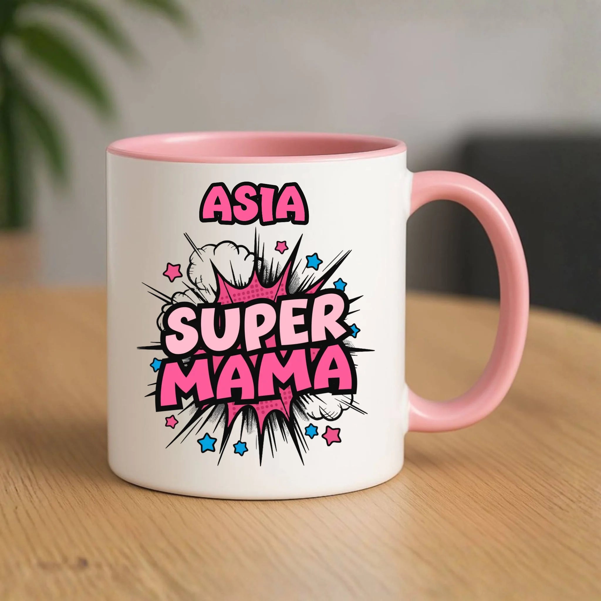 Kubek dla mamy z imieniem - Super Mama - personalizowany DM24 - StoryCups.pl