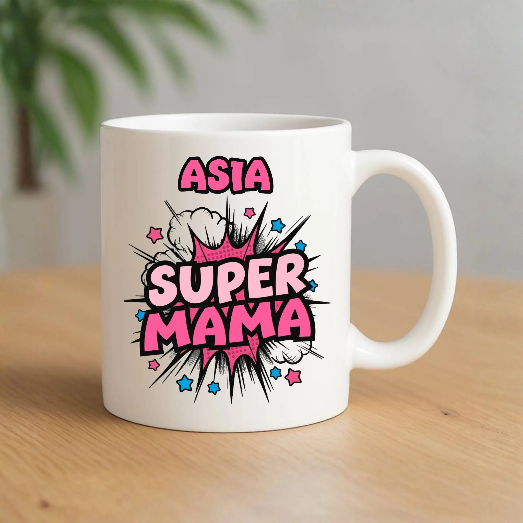 Kubek dla mamy z imieniem - Super Mama - personalizowany DM24 - StoryCups.pl