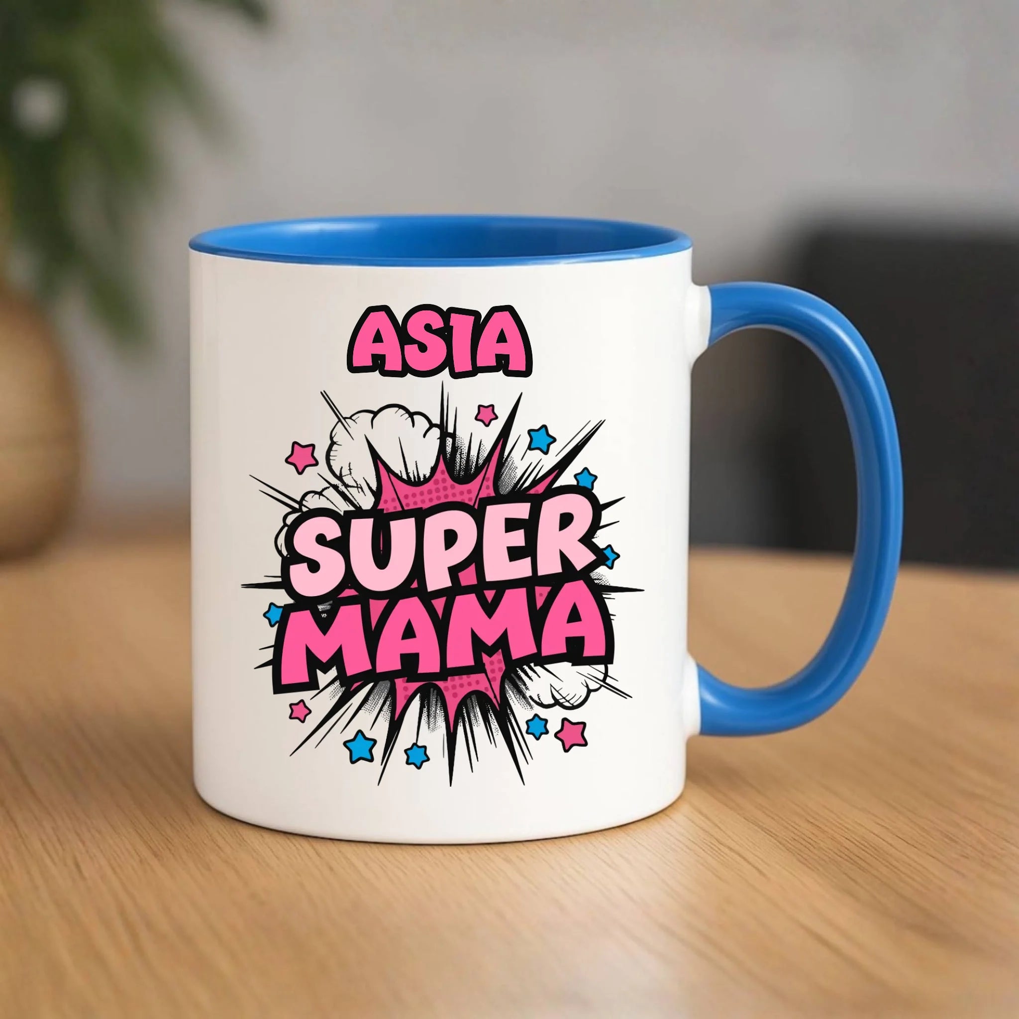 Kubek dla mamy z imieniem - Super Mama - personalizowany DM24 - StoryCups.pl