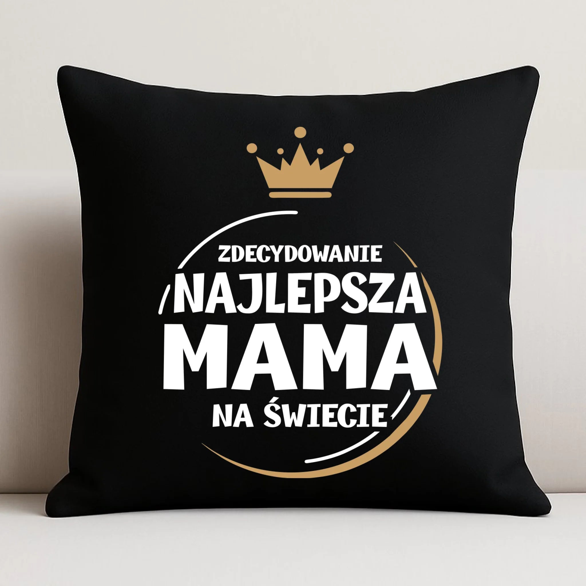 Poduszka dekoracyjna dla mamy - Zdecydowanie najlepsza mama na świecie DM25 - StoryCups.pl