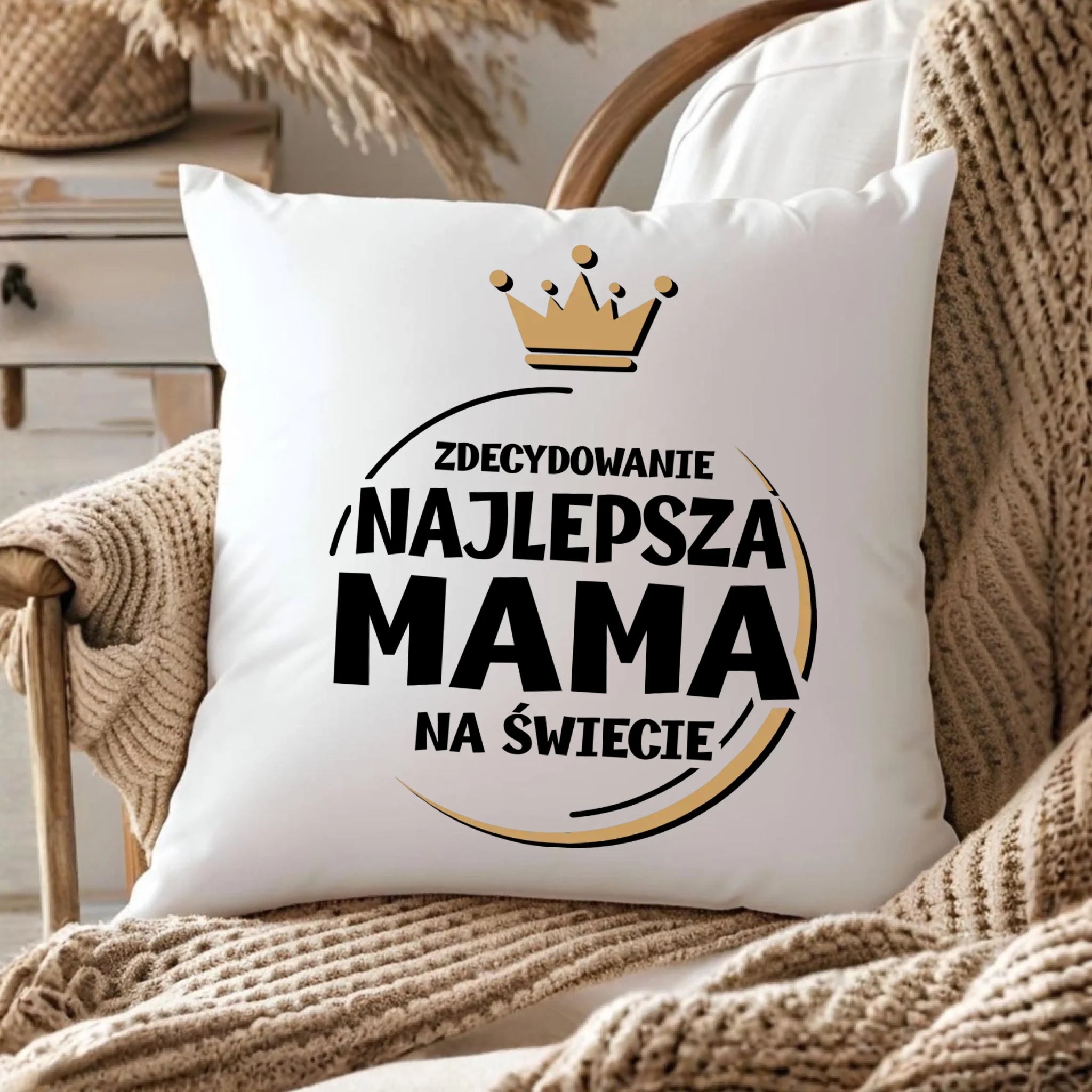 Poduszka dla mamy - Zdecydowanie najlepsza mama na świecie DM25 - StoryCups.pl