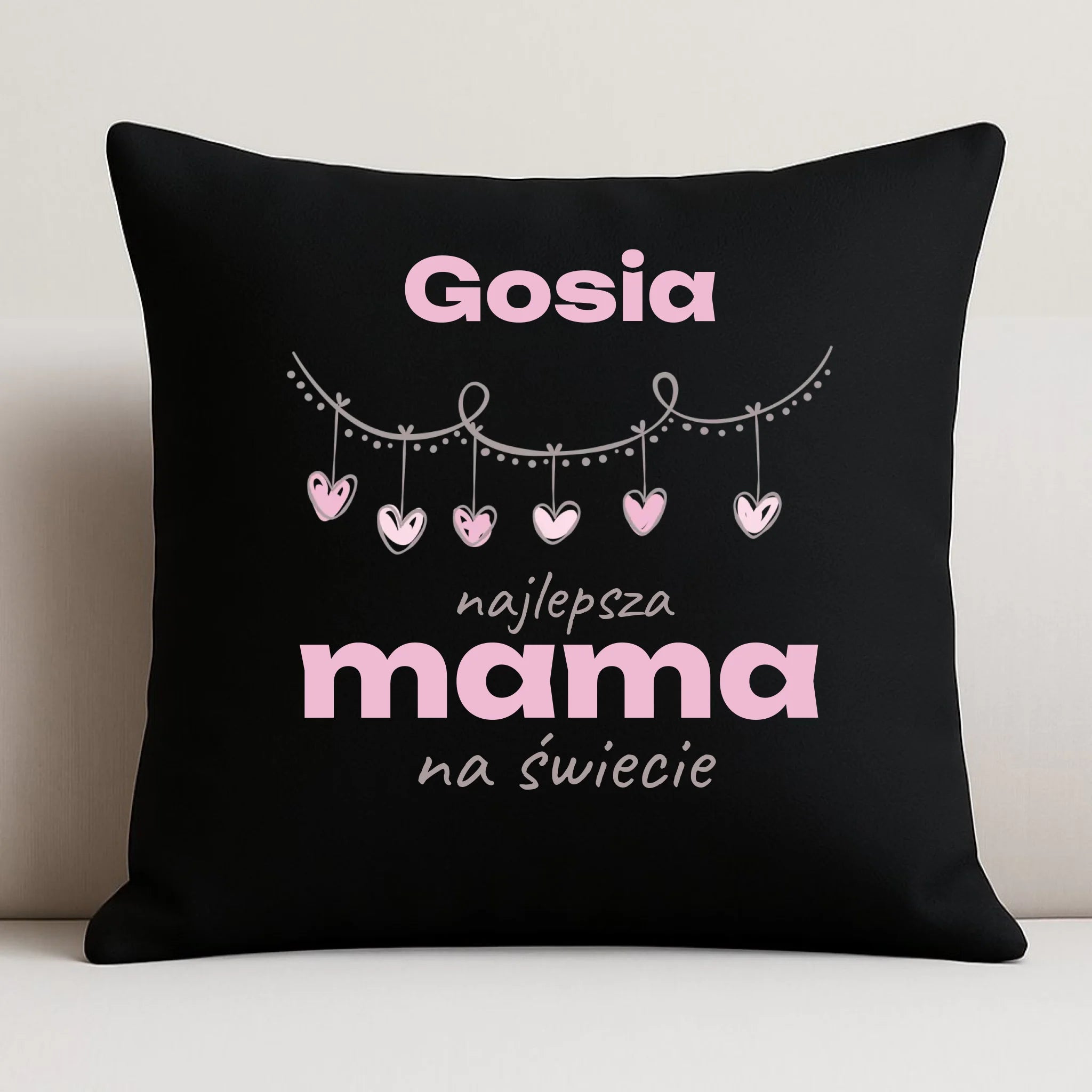 Poduszka dekoracyjna dla mamy - Najlepsza Mama - personalizowana DM27 - StoryCups.pl
