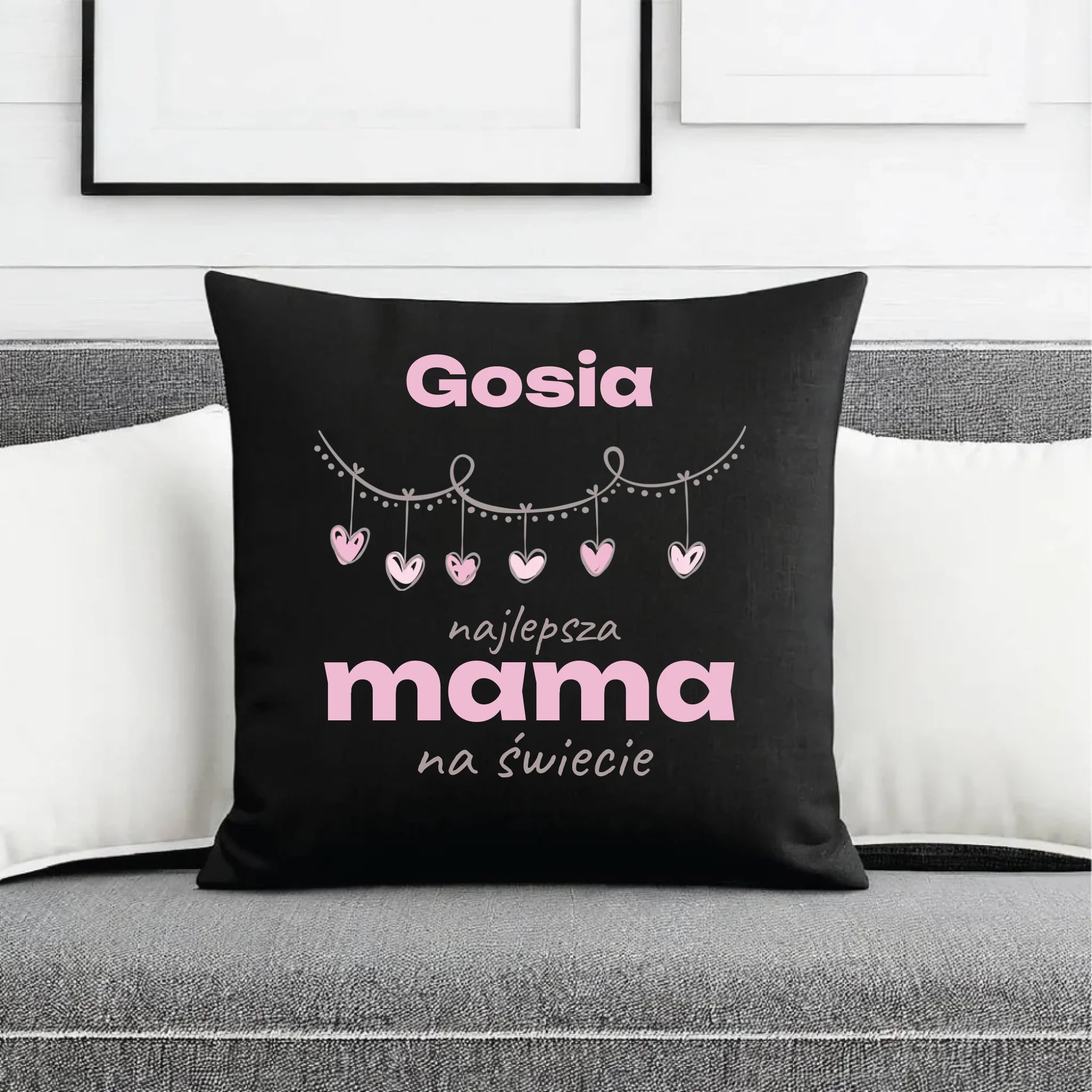 Poduszka dekoracyjna dla mamy - Najlepsza Mama - personalizowana DM27 - StoryCups.pl