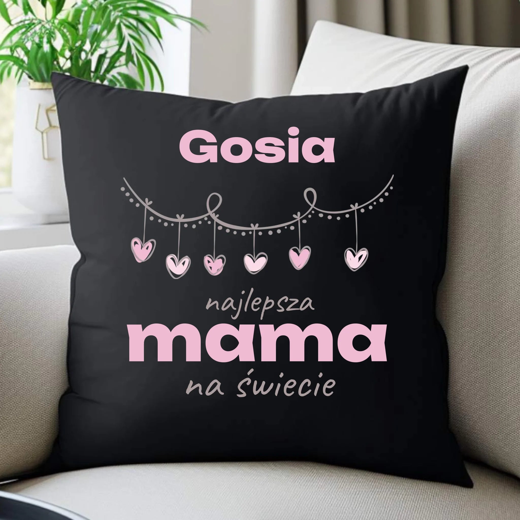 Poduszka dekoracyjna dla mamy - Najlepsza Mama - personalizowana DM27 - StoryCups.pl