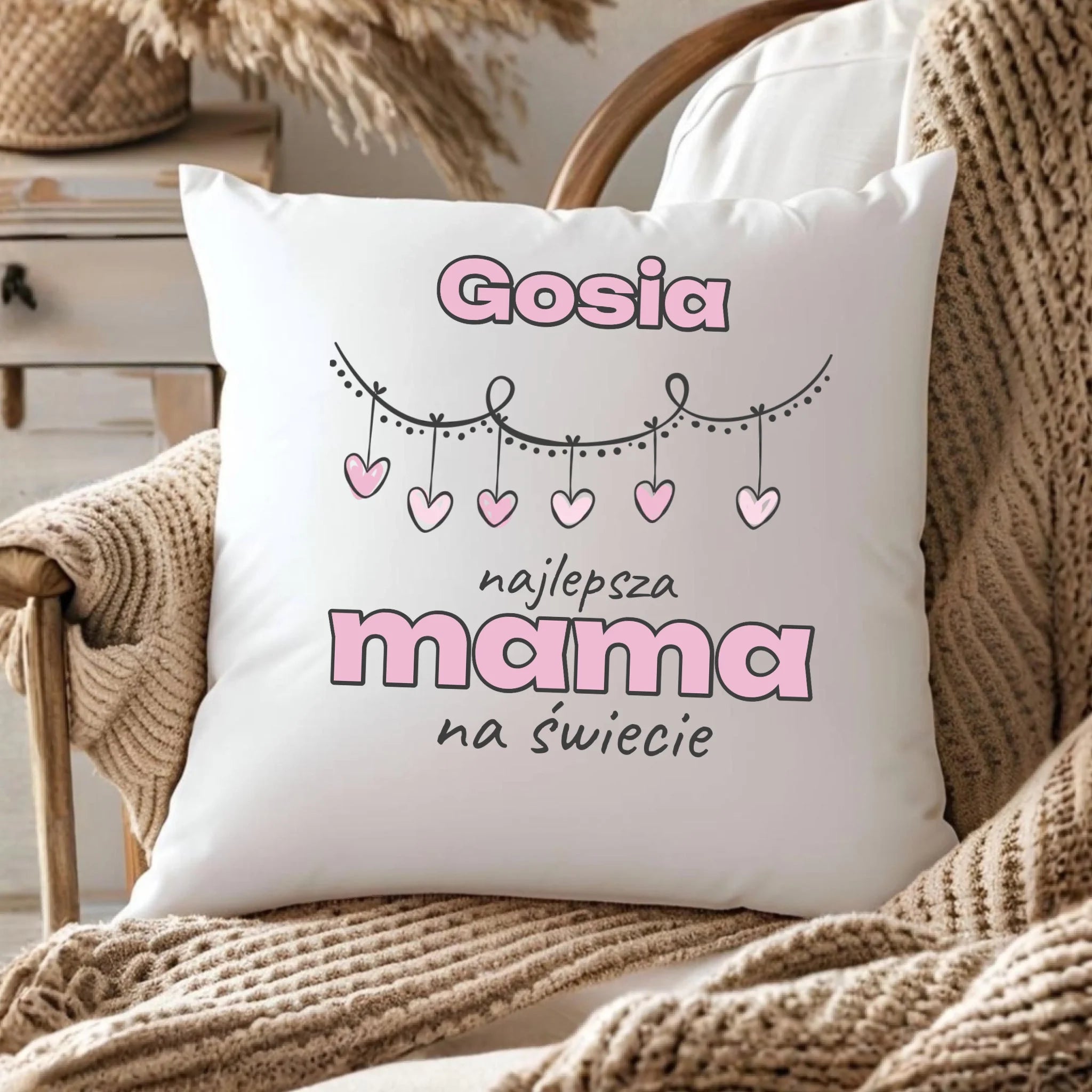Poduszka dla mamy - Najlepsza Mama - personalizowana DM27 - StoryCups.pl